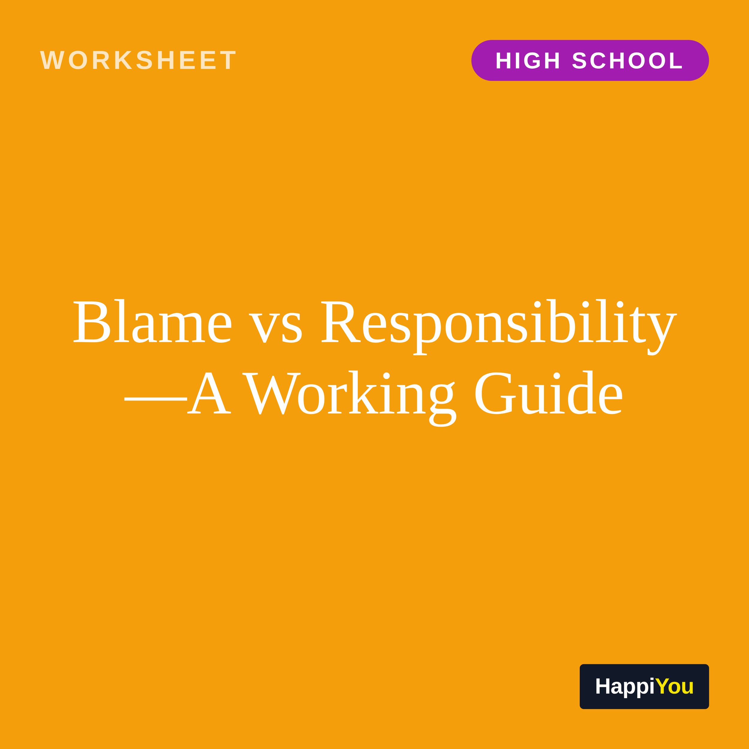 Blame vs Responsibility