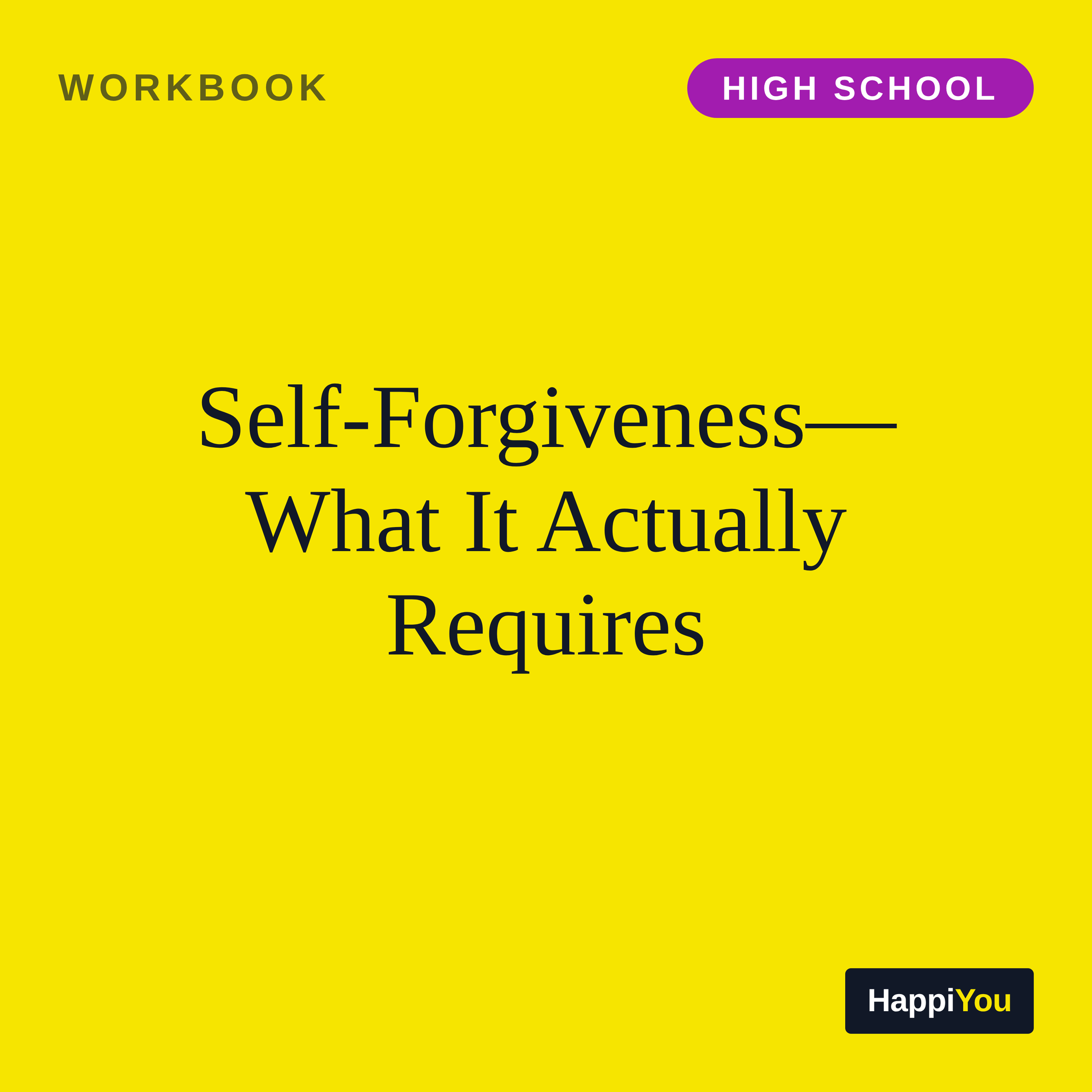 Self-forgiveness