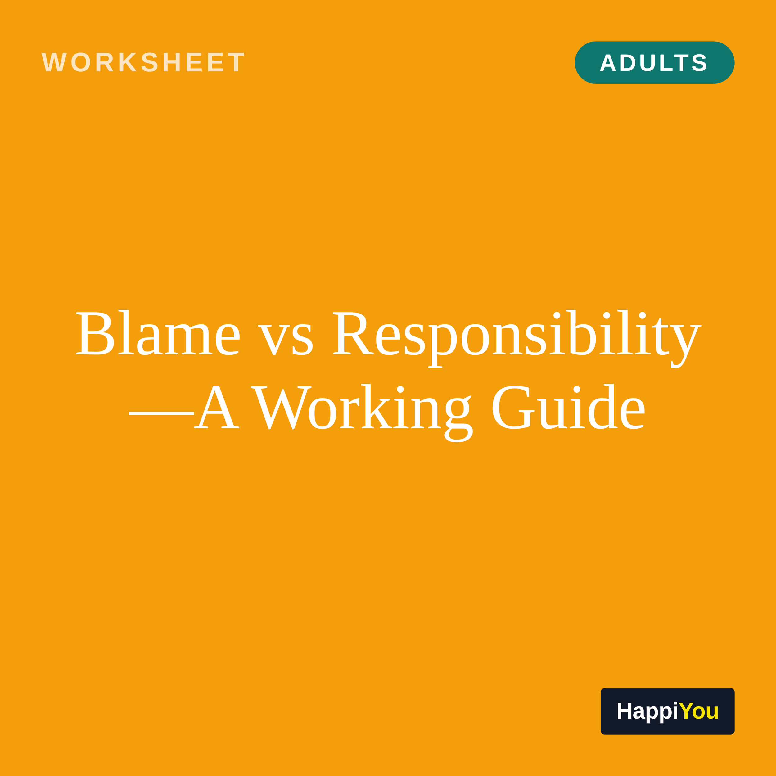 Blame vs Responsibility