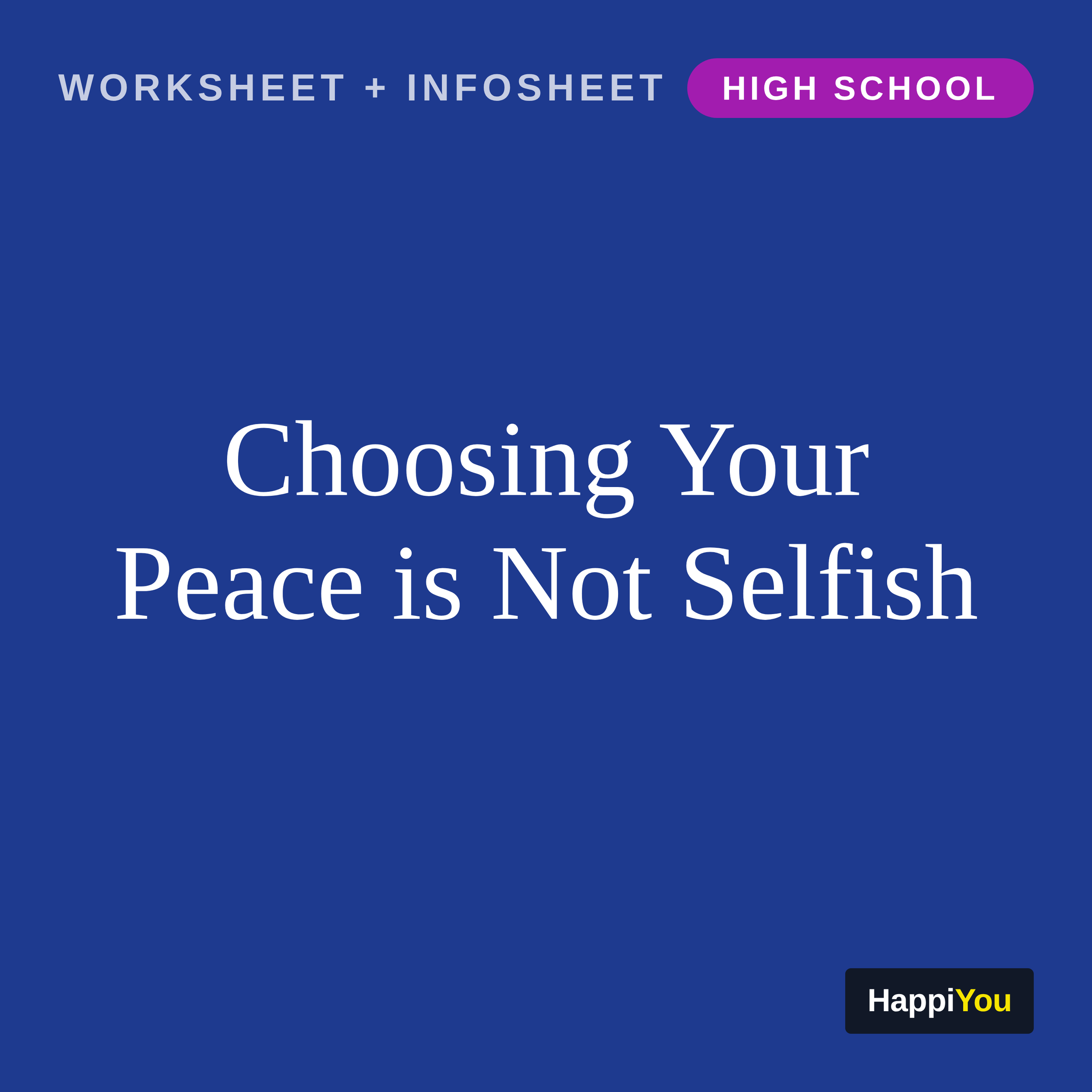 Choosing Your Peace Is Not Selfish