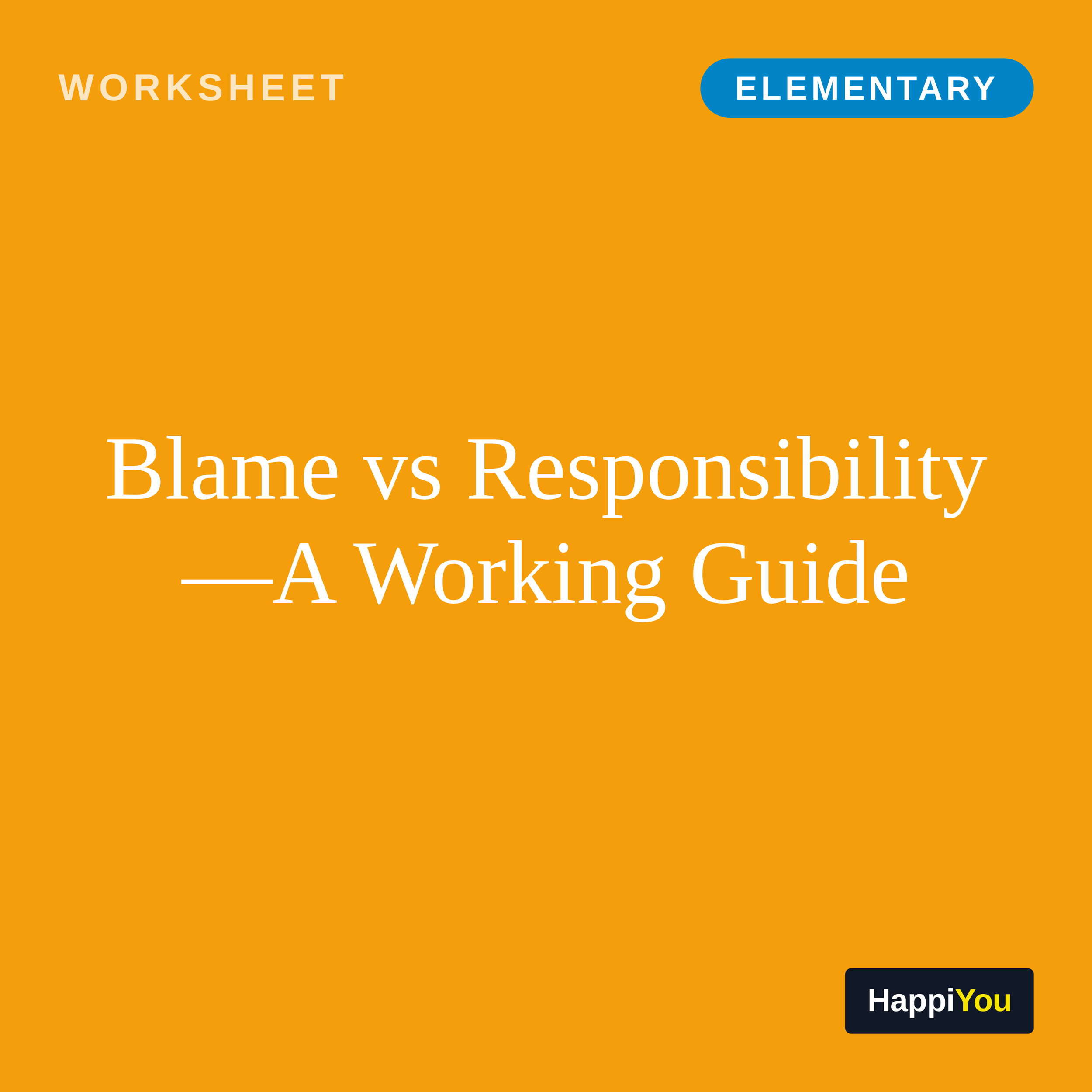 Blame vs Responsibility