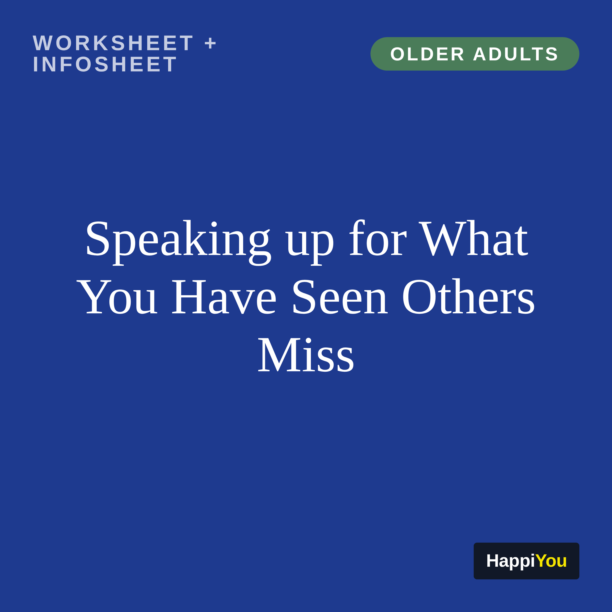 Speaking Up for What You Have Seen Others Miss