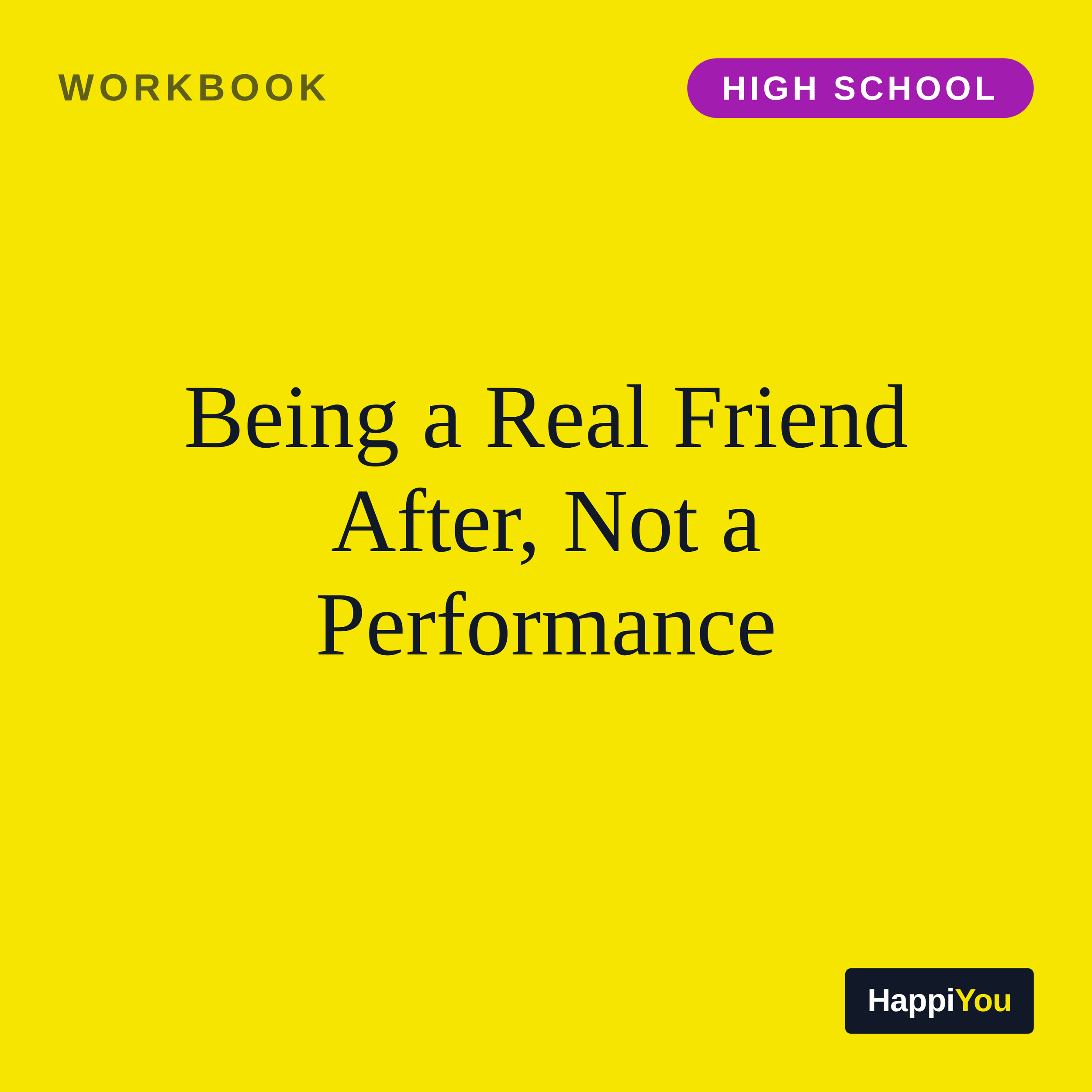 Being a Real Friend After, Not a Performance