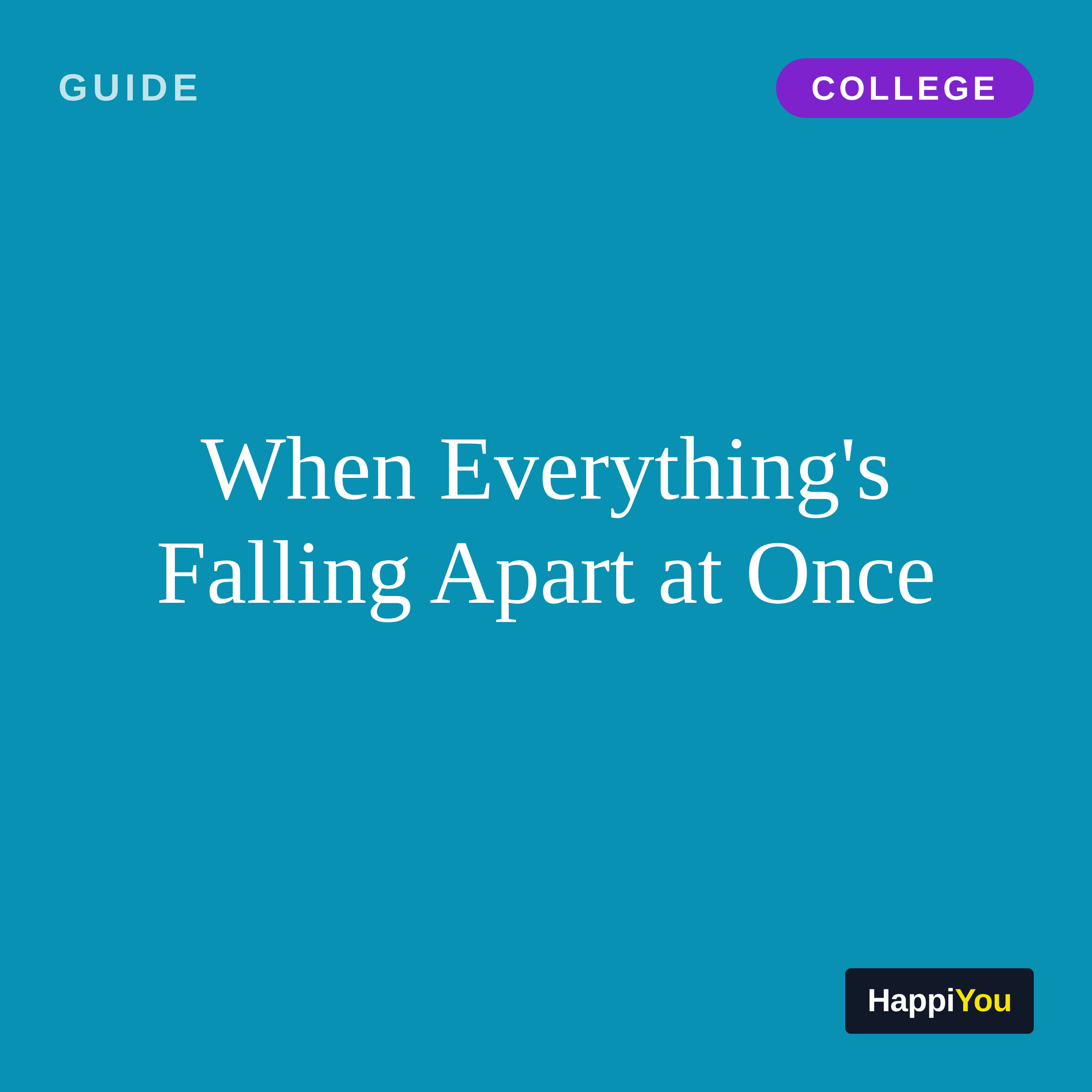 When Everything's Falling Apart at Once