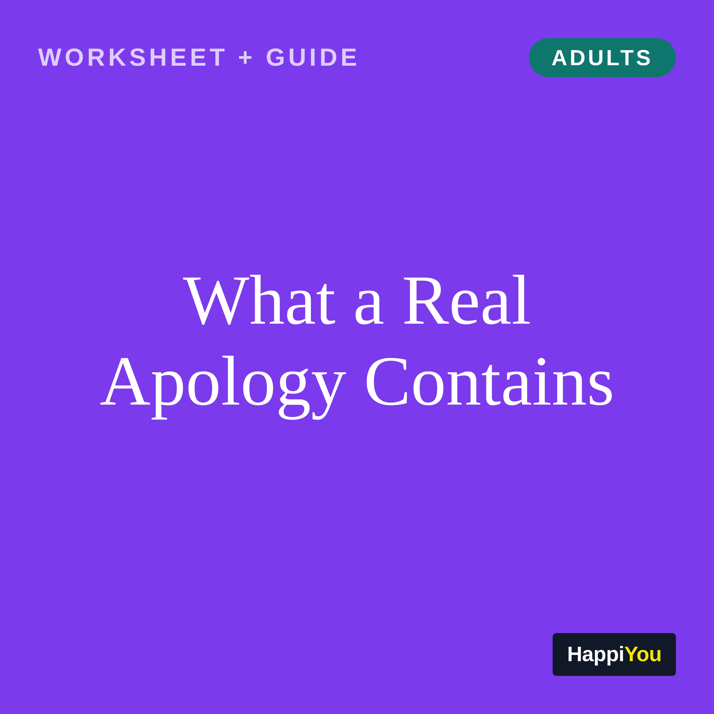 What a Real Apology Contains