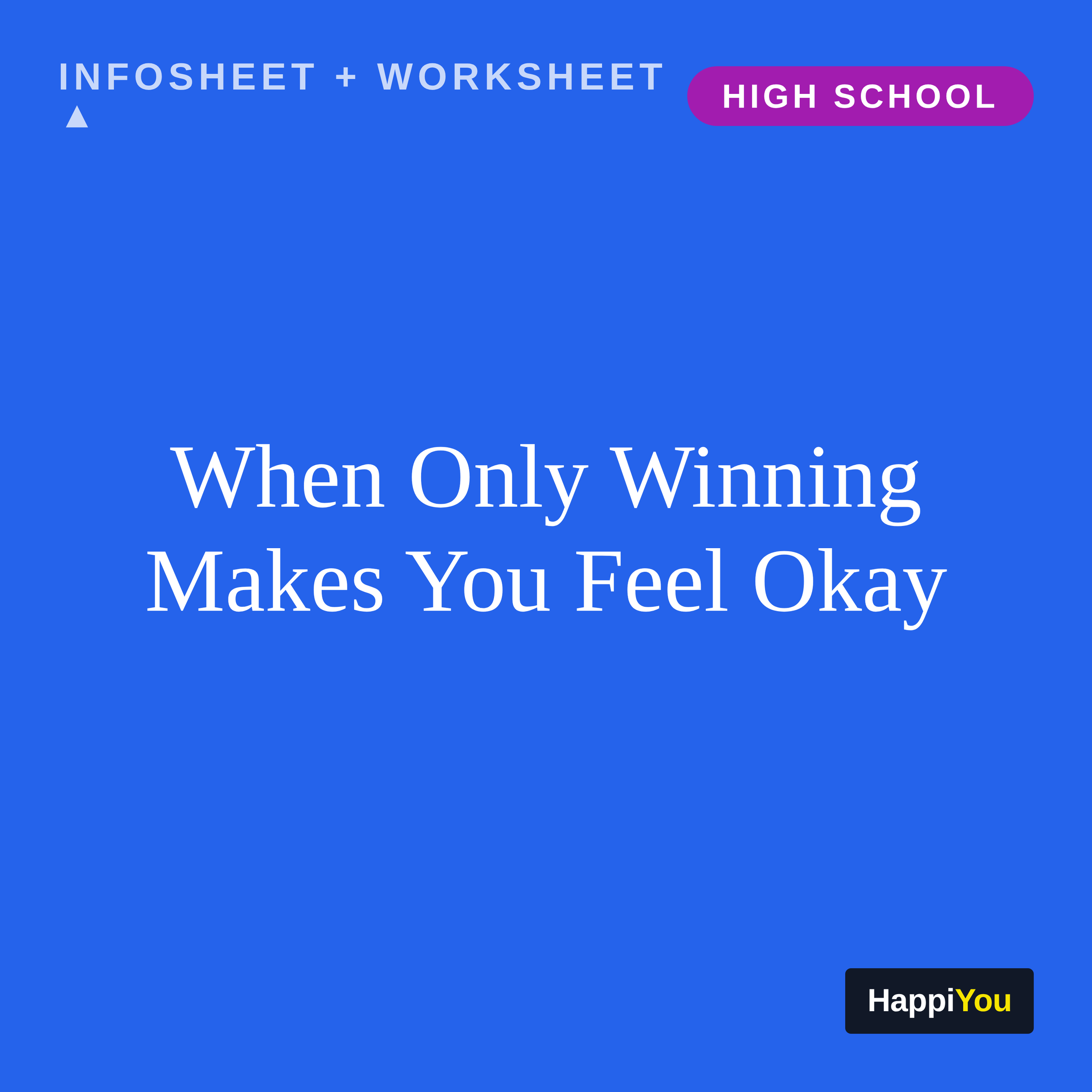 When Only Winning Makes You Feel Okay