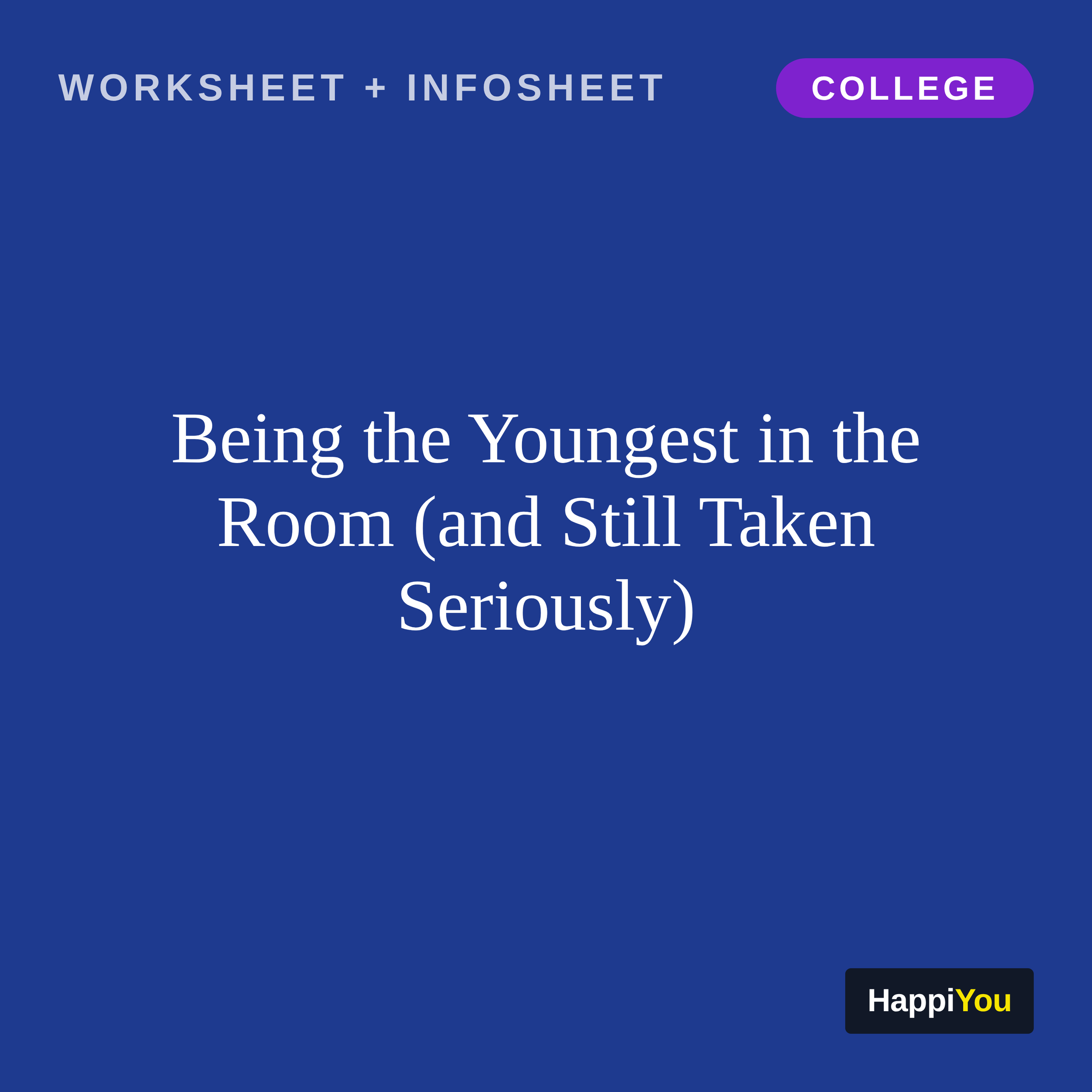 Being the Youngest in the Room (and Still Taken Seriously)