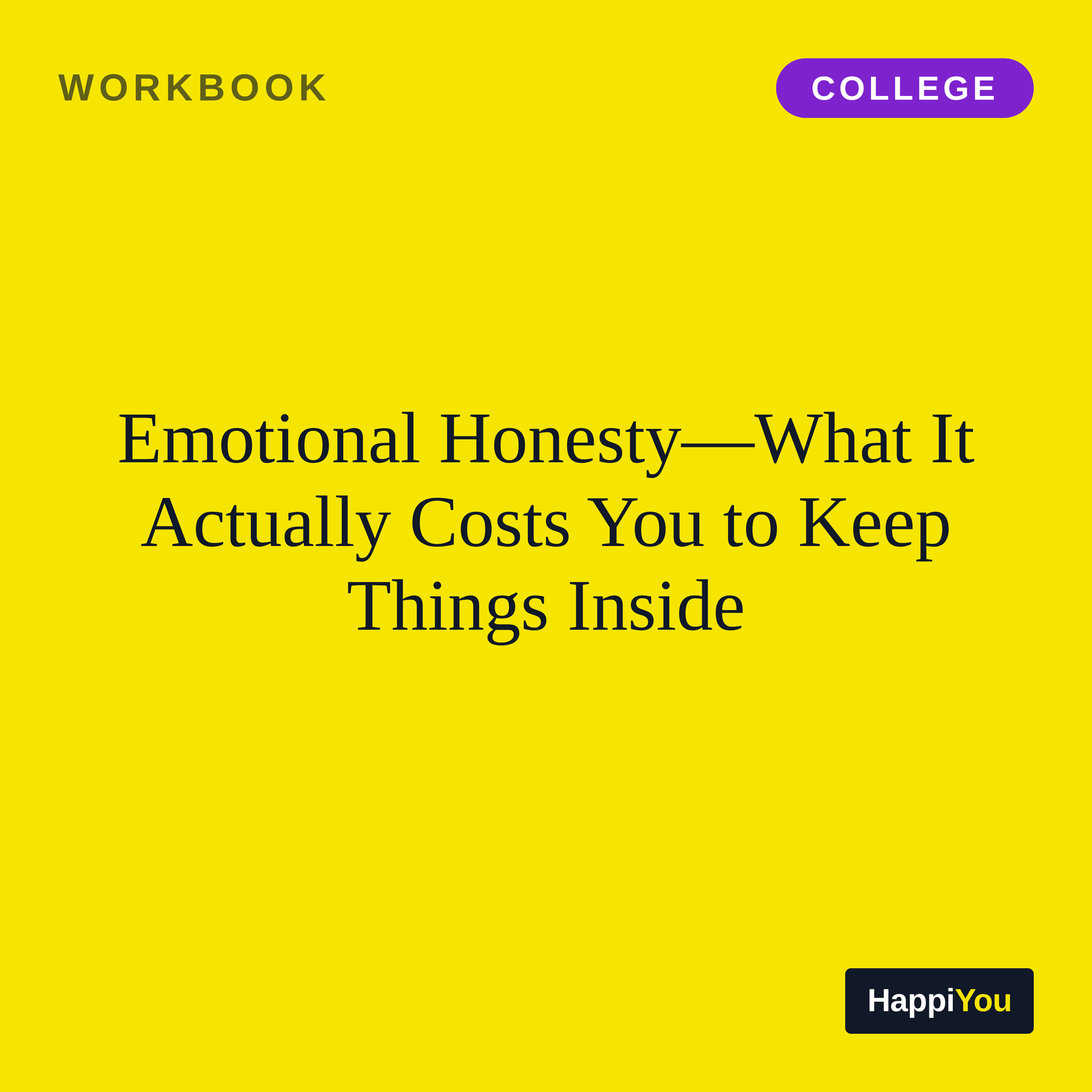 Emotional Honesty