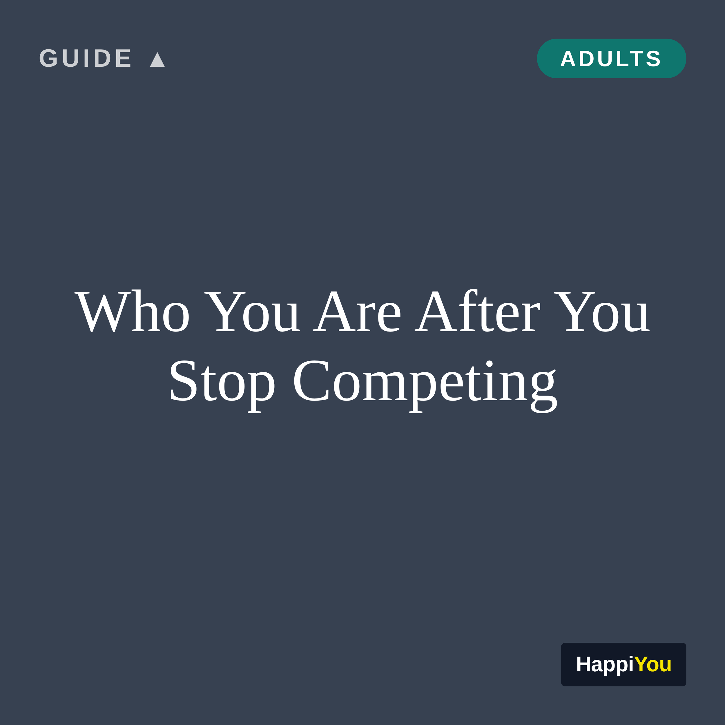 Who You Are After You Stop Competing