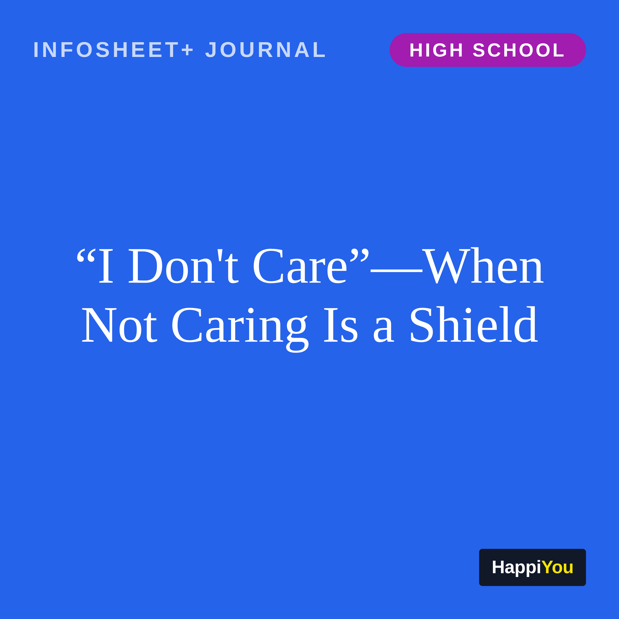 “I Don't Care”