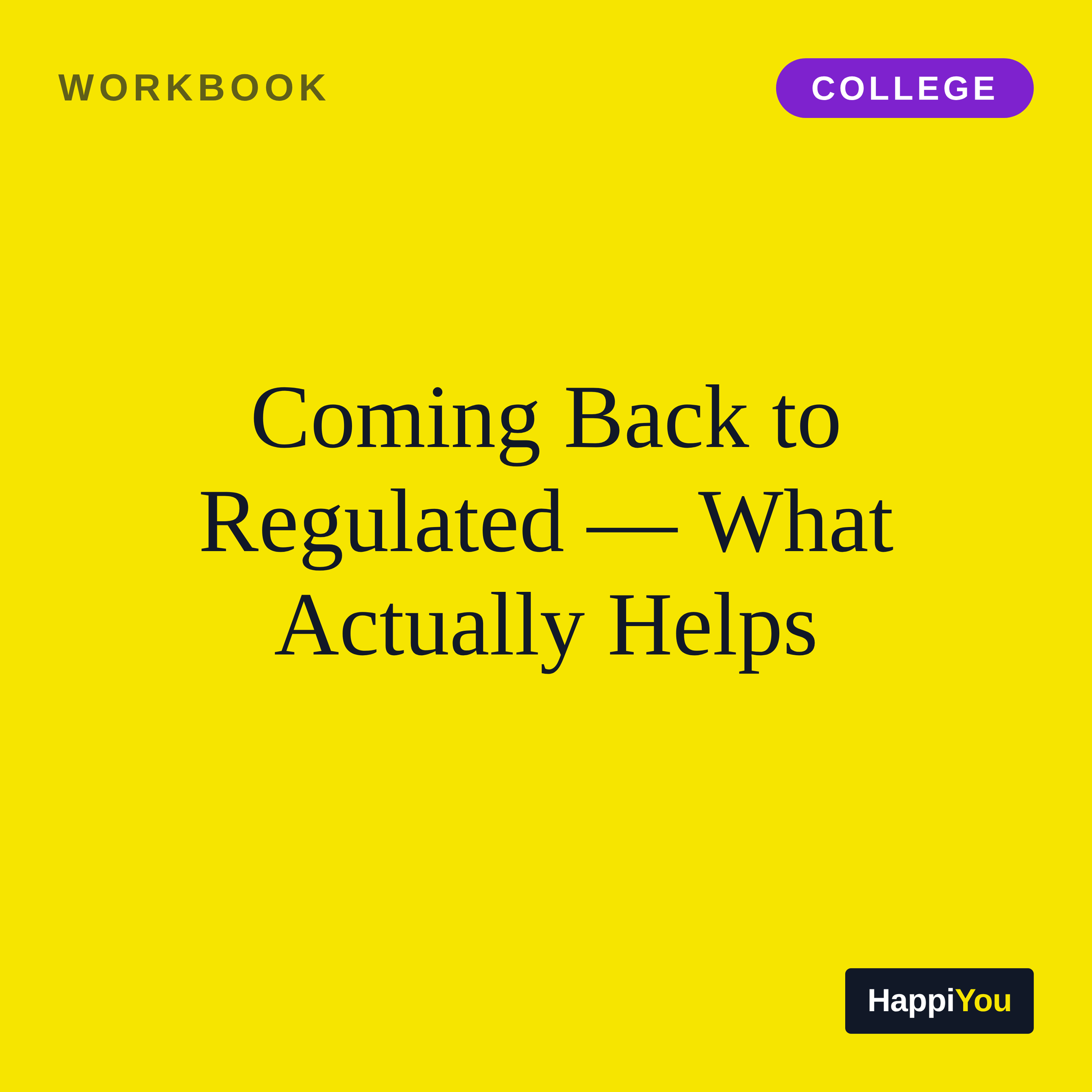 Coming Back to Regulated
