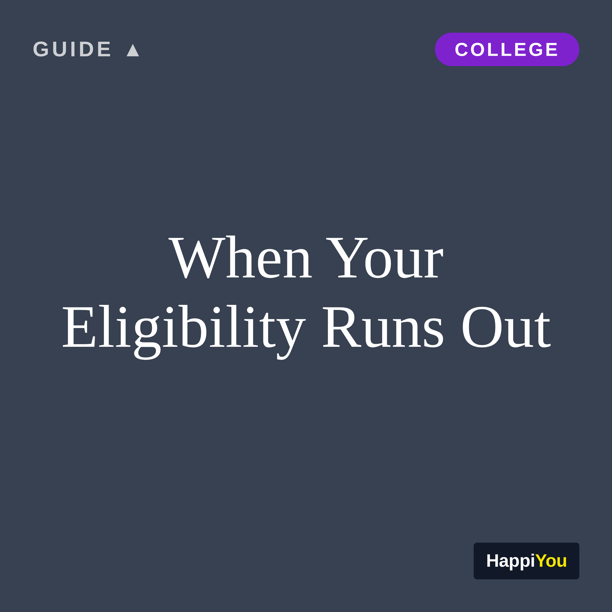 When Your Eligibility Runs Out