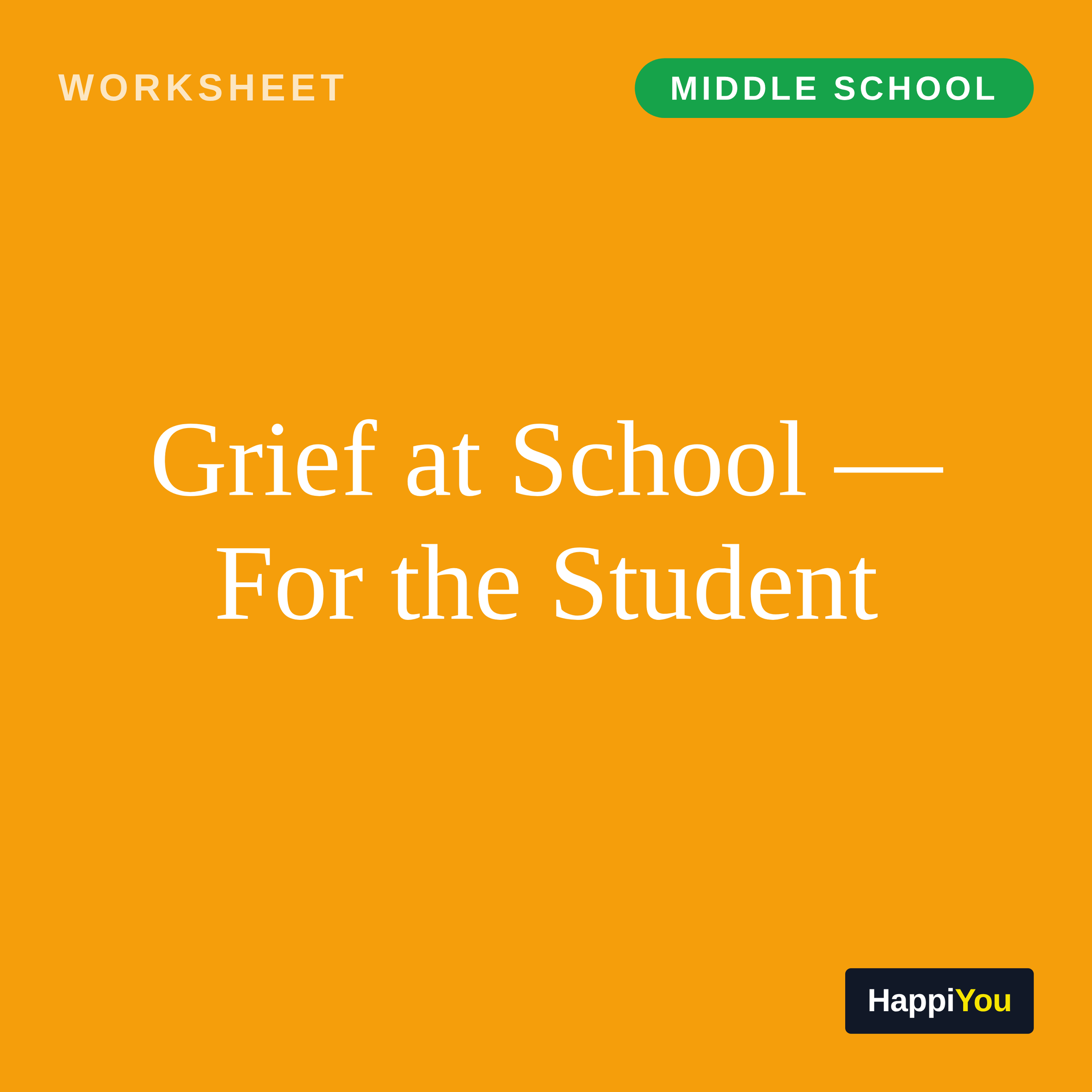 Grief at School — For the Student