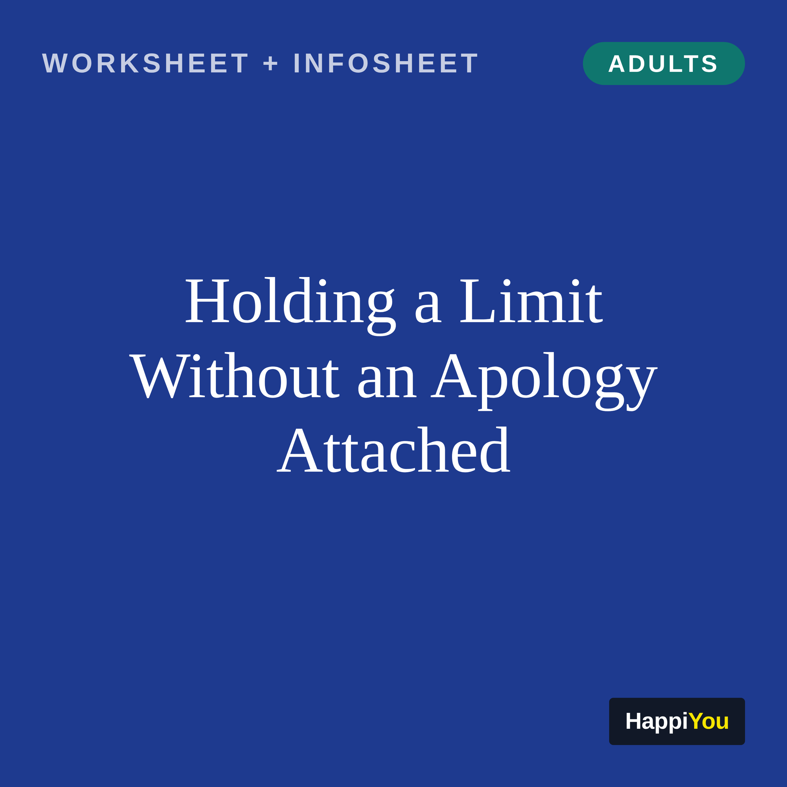 Holding a Limit Without an Apology Attached