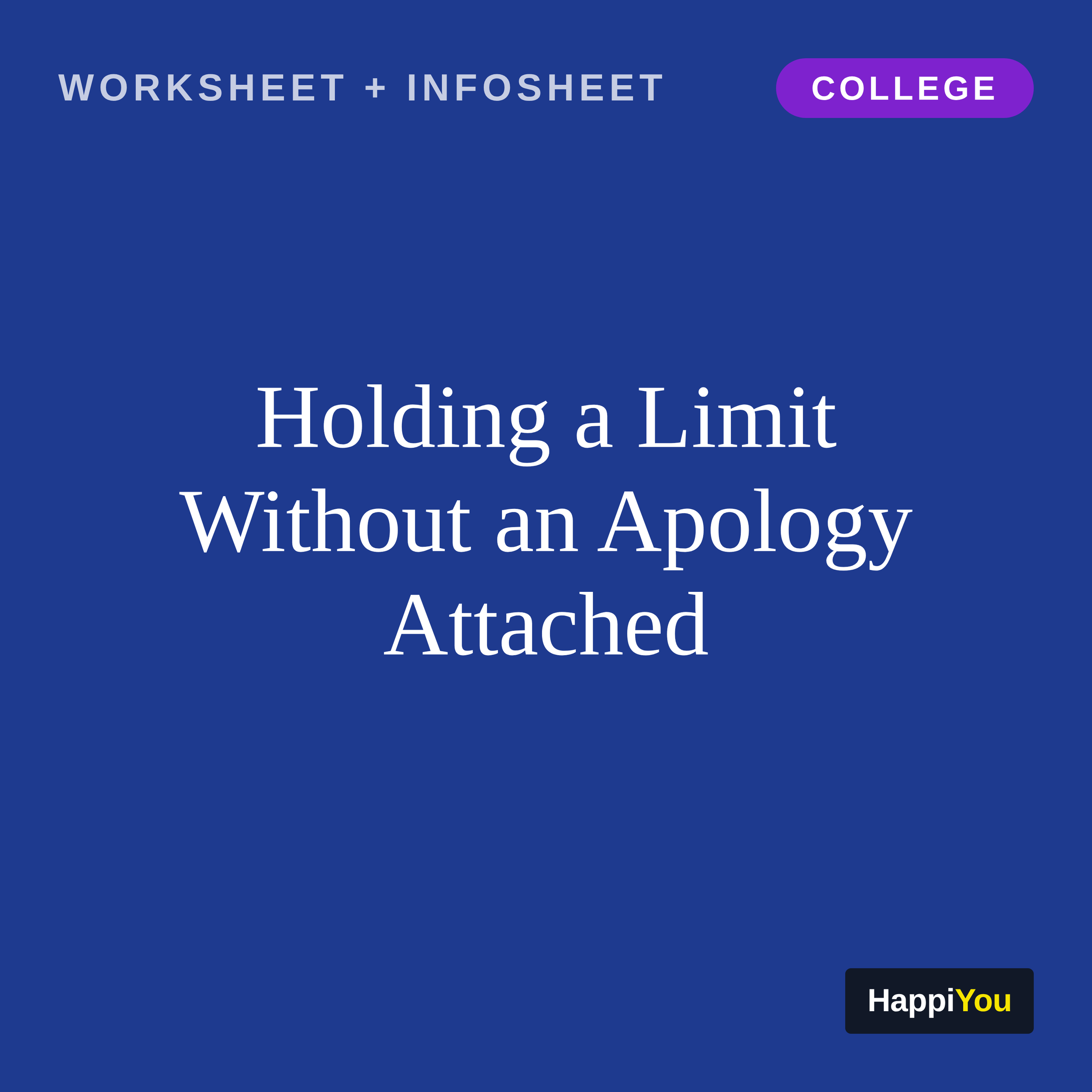 Holding a Limit Without an Apology Attached