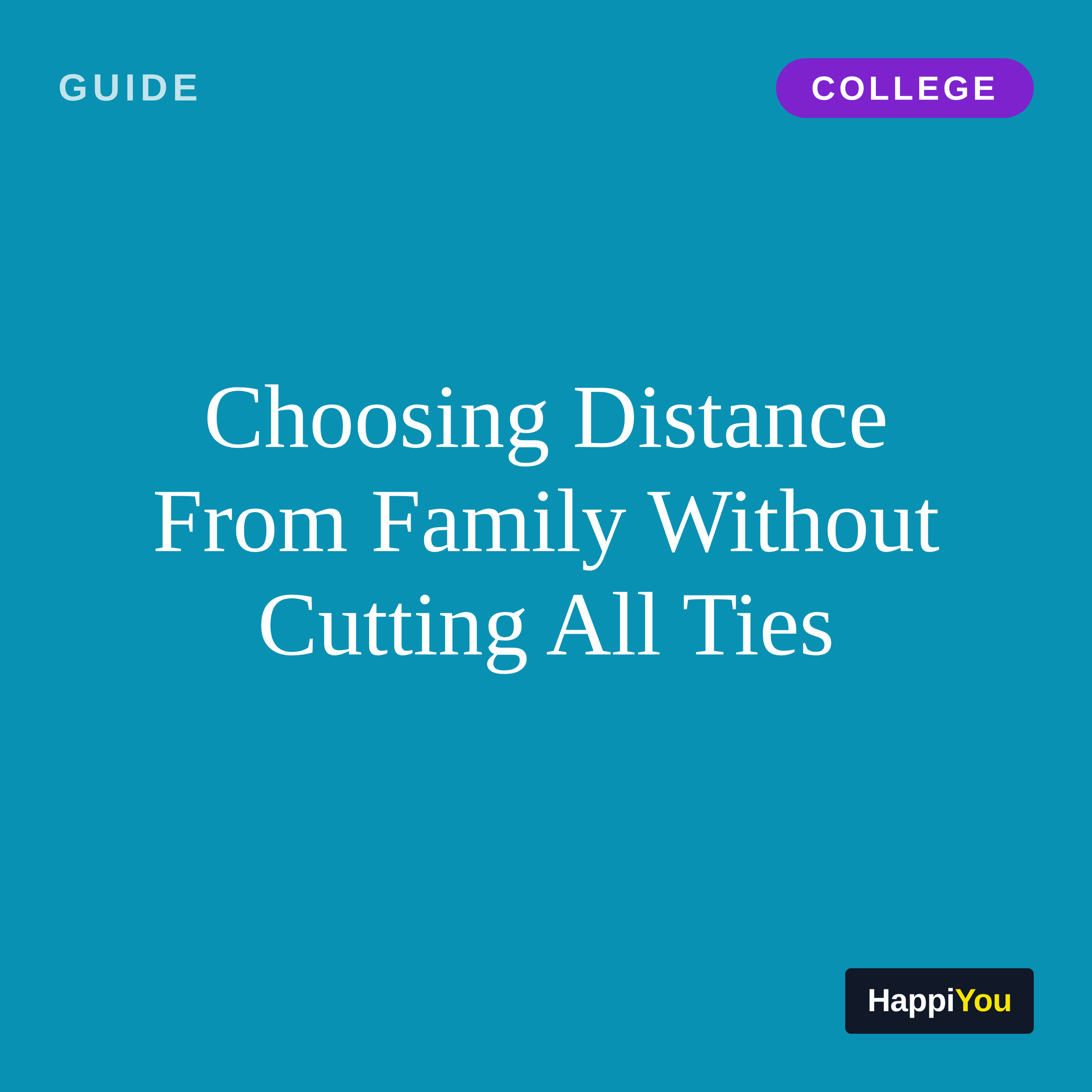 Choosing Distance from Family Without Cutting All Ties