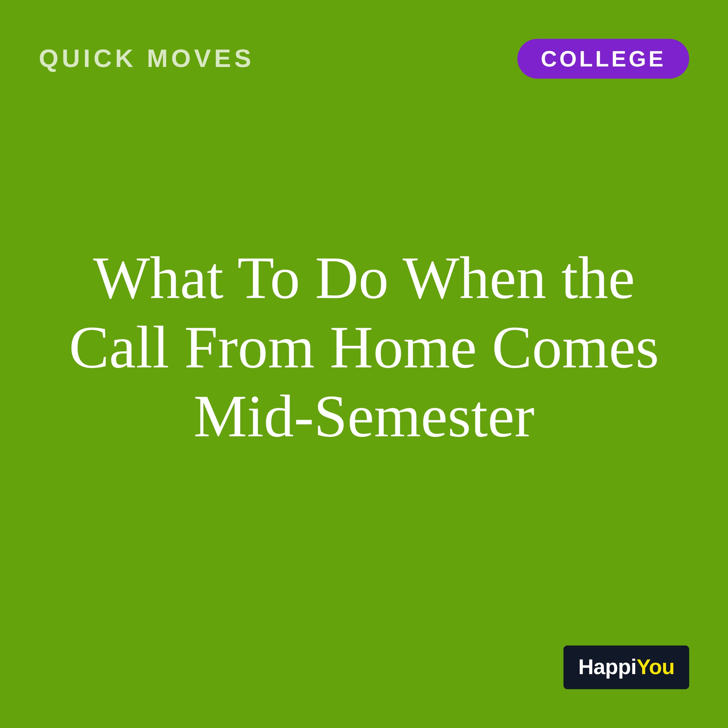 What To Do When the Call From Home Comes Mid-Semester