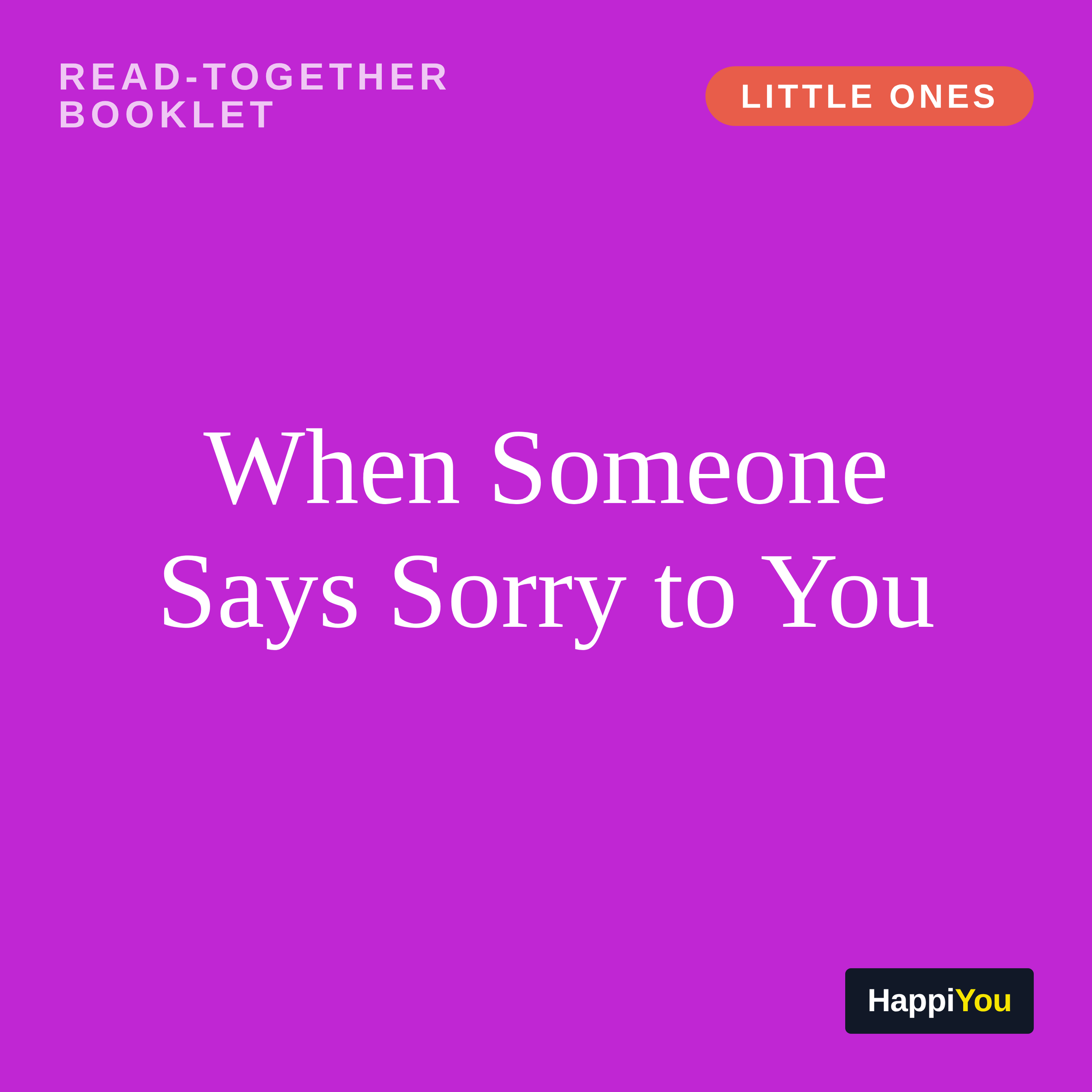When Someone Says Sorry to You