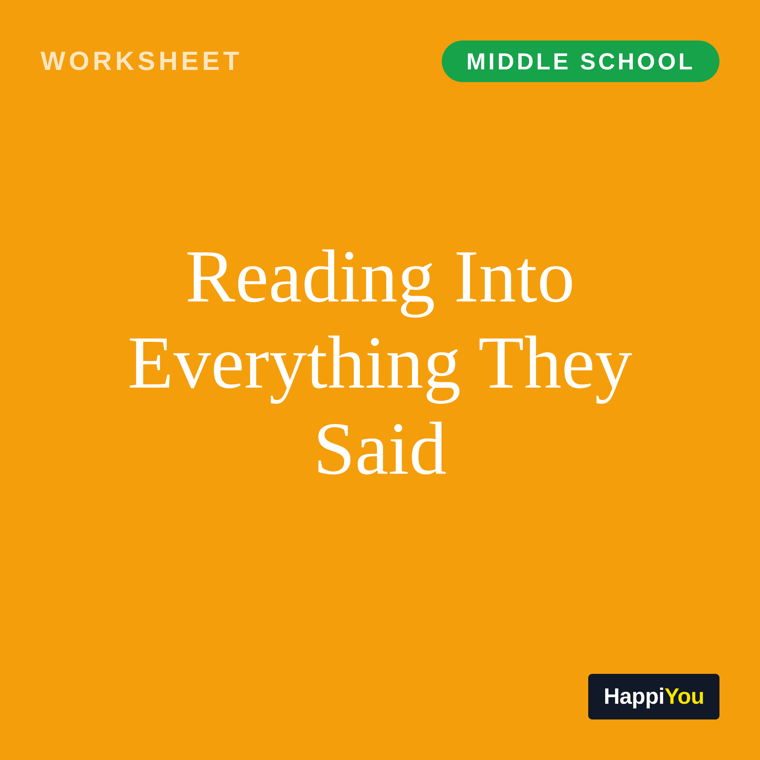 Reading Into Everything They Said