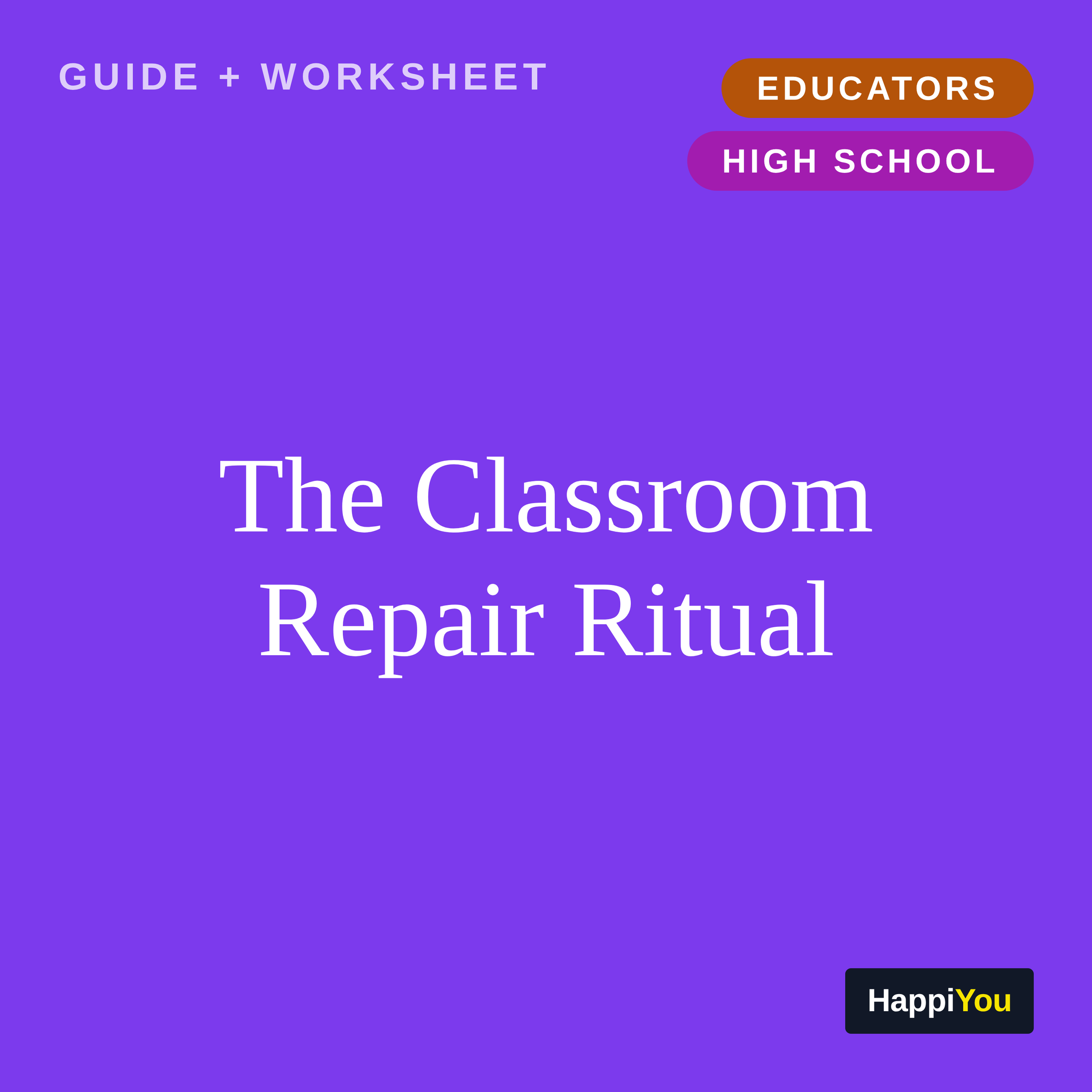 The Classroom Repair Ritual