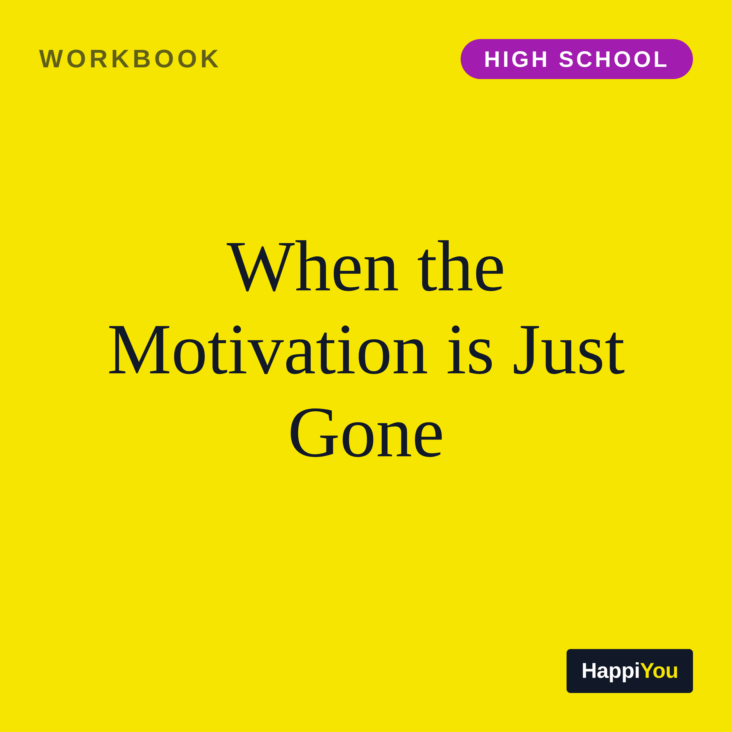 When the Motivation Is Just Gone