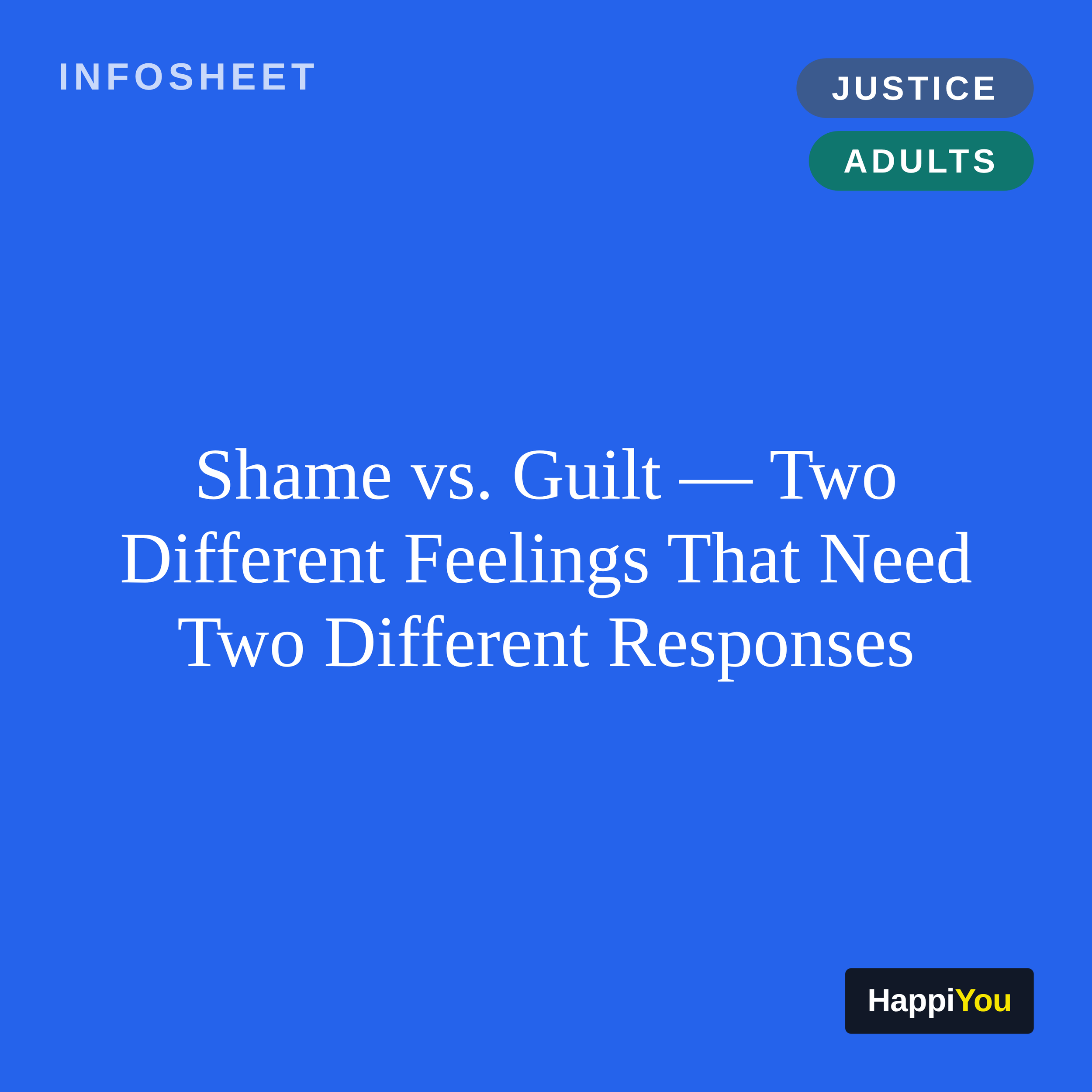 Shame vs. Guilt