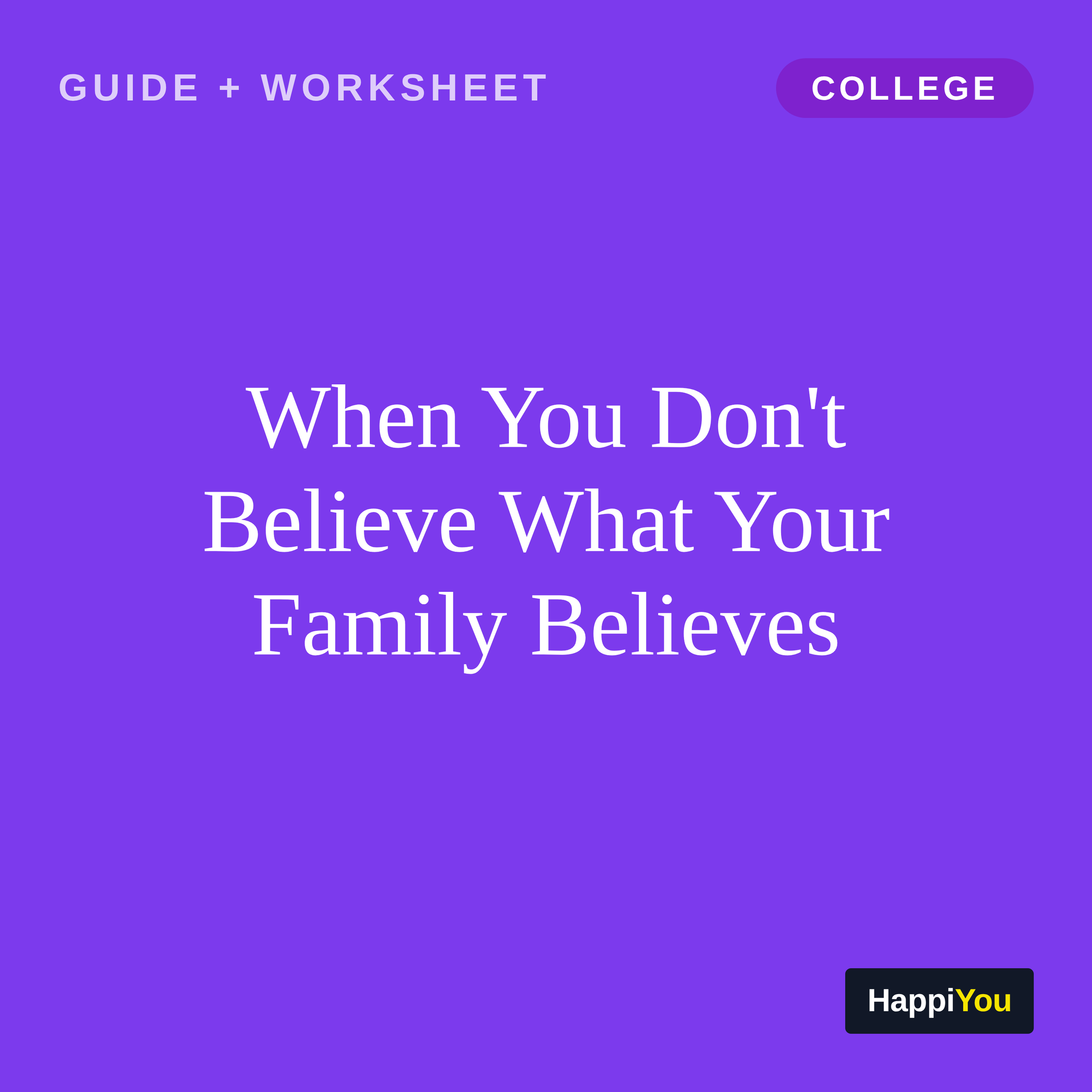 When You Don't Believe What Your Family Believes