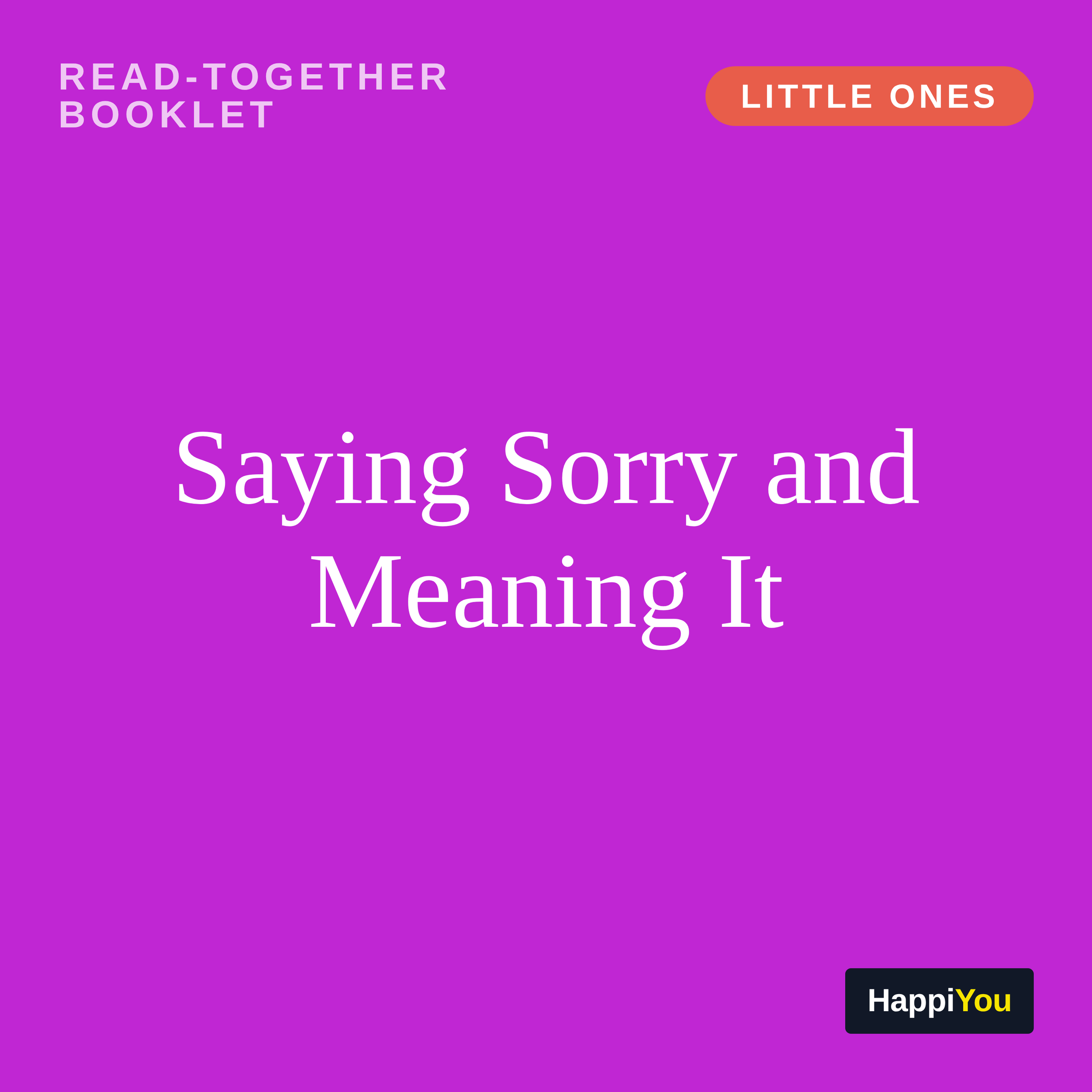 Saying Sorry and Meaning It