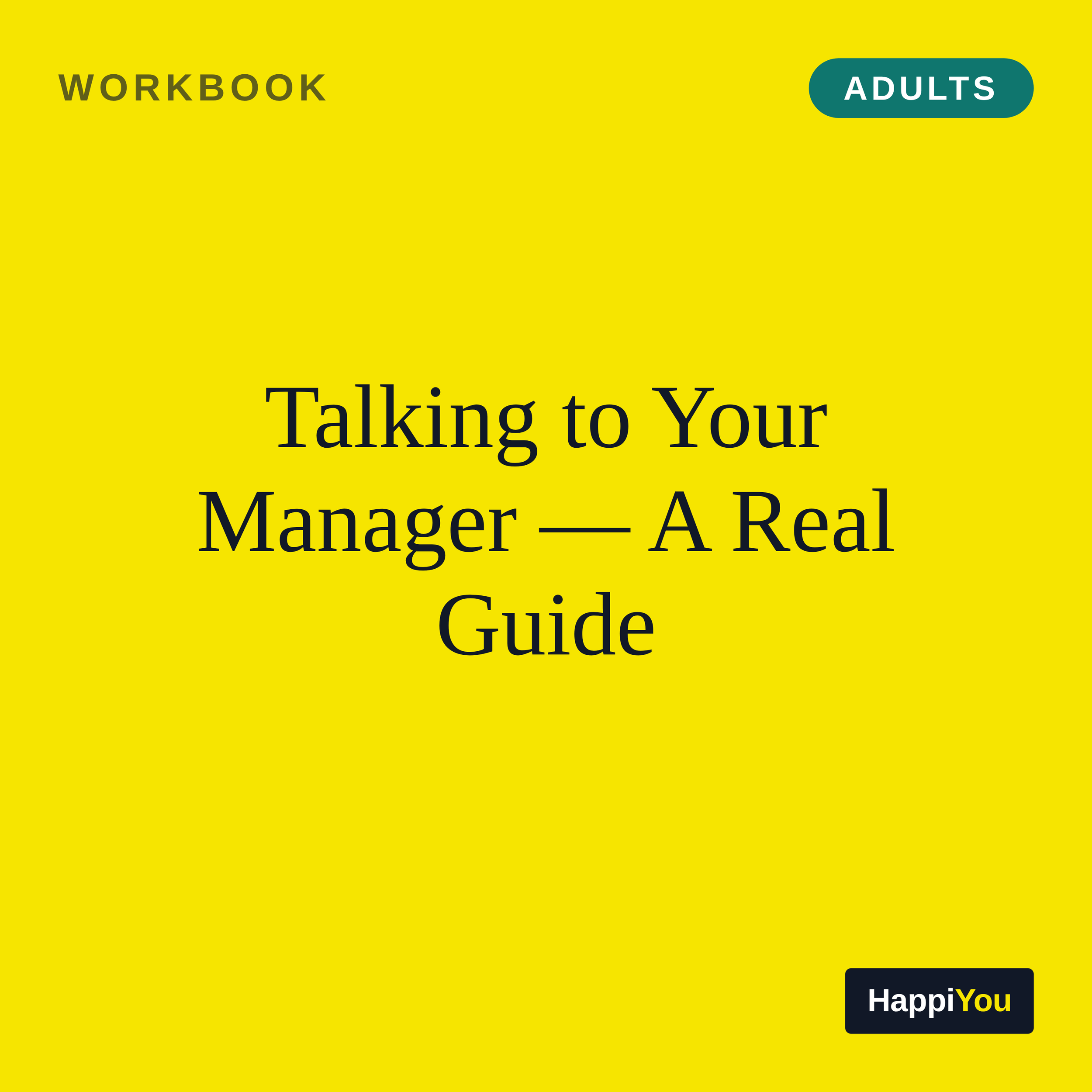 Talking to Your Manager
