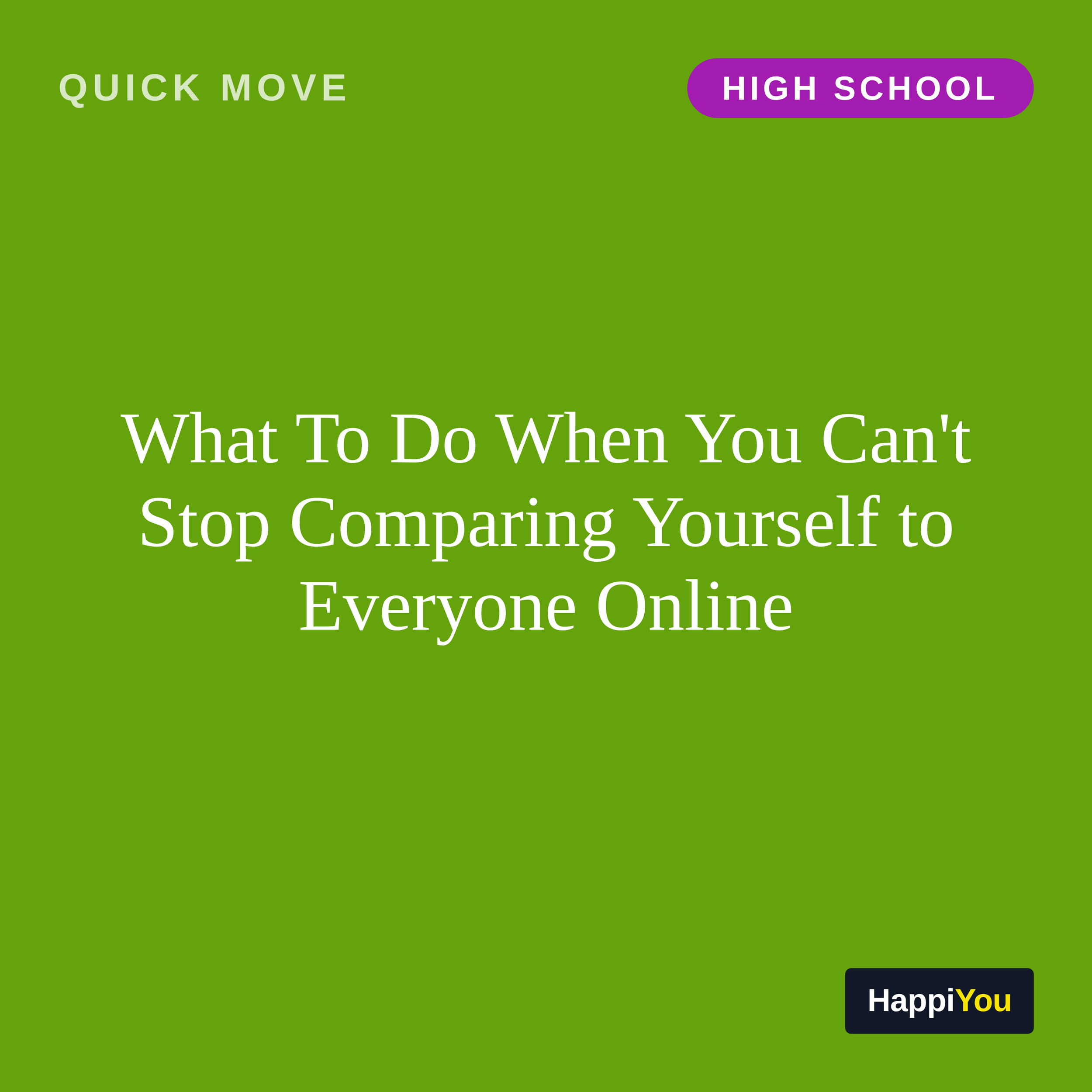 What To Do When You Can't Stop Comparing Yourself to Everyone Online