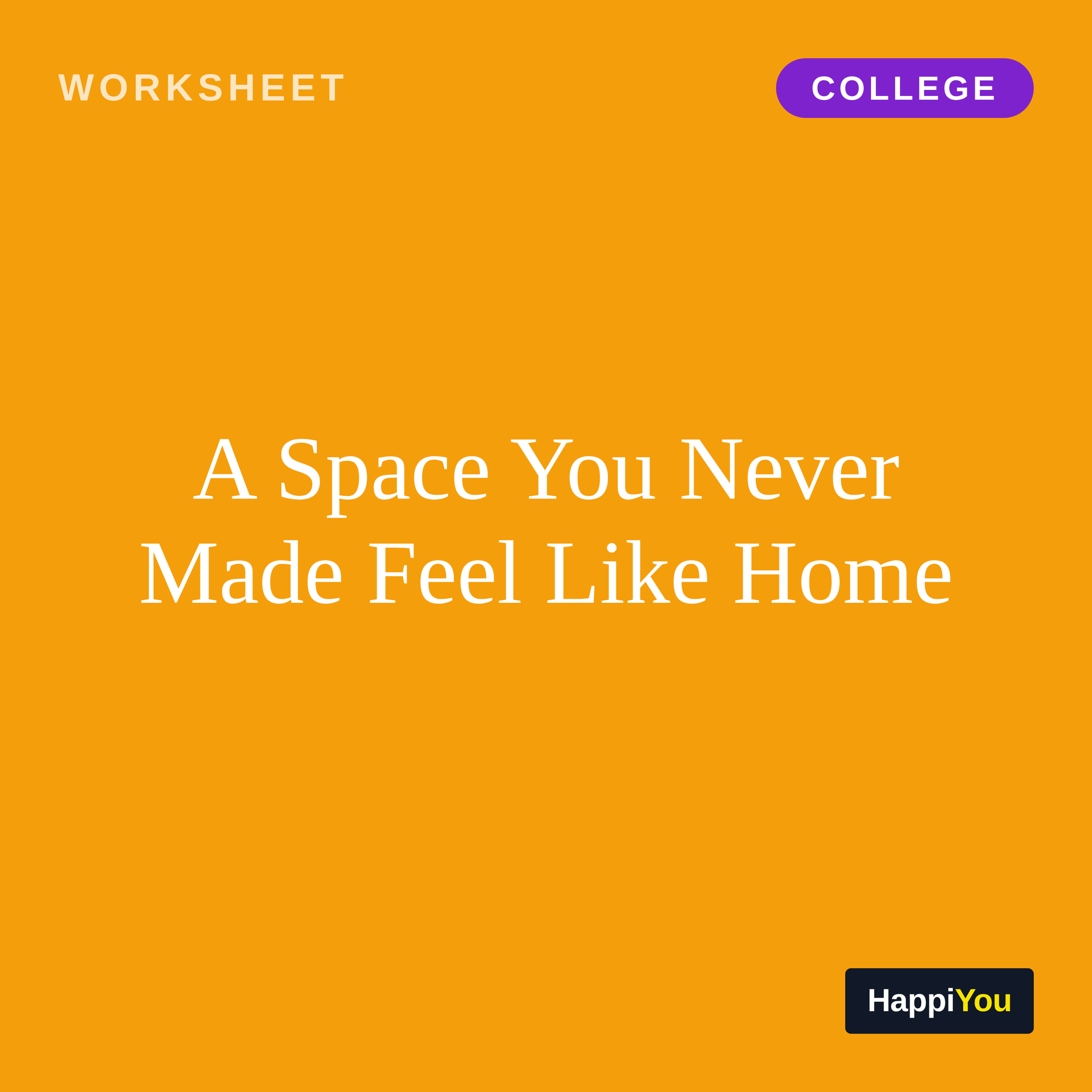 A Space You Never Made Feel Like Home