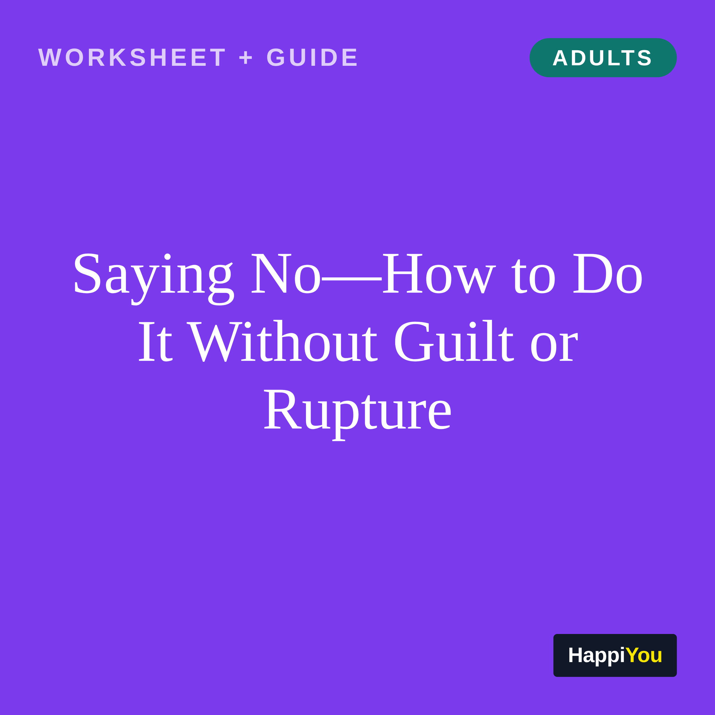 Saying No