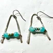 Aquamarine and Turquoise Earrings