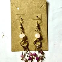 Ruby with Sapphire earrings