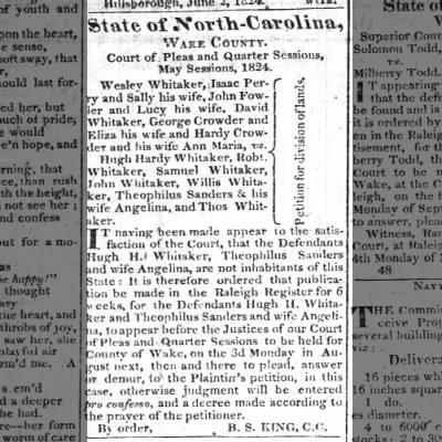 Petition Of land division, Hugh H Whitaker. John Whitaker.jpg