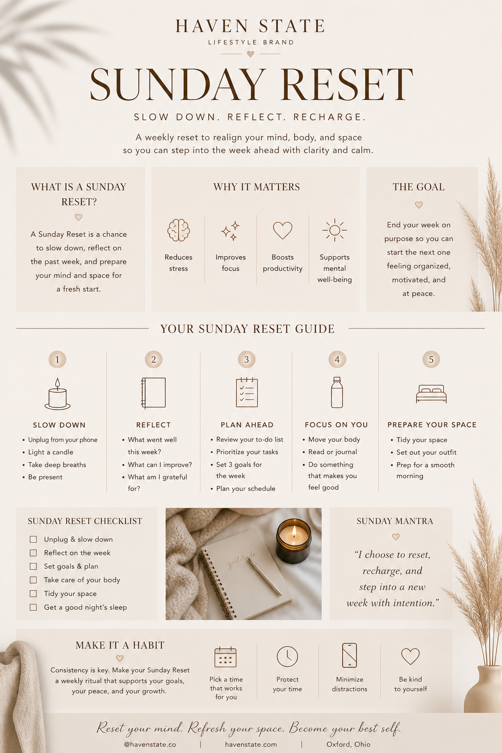Make a Simple Sunday Reset Routine to Feel More Put Together — Haven State