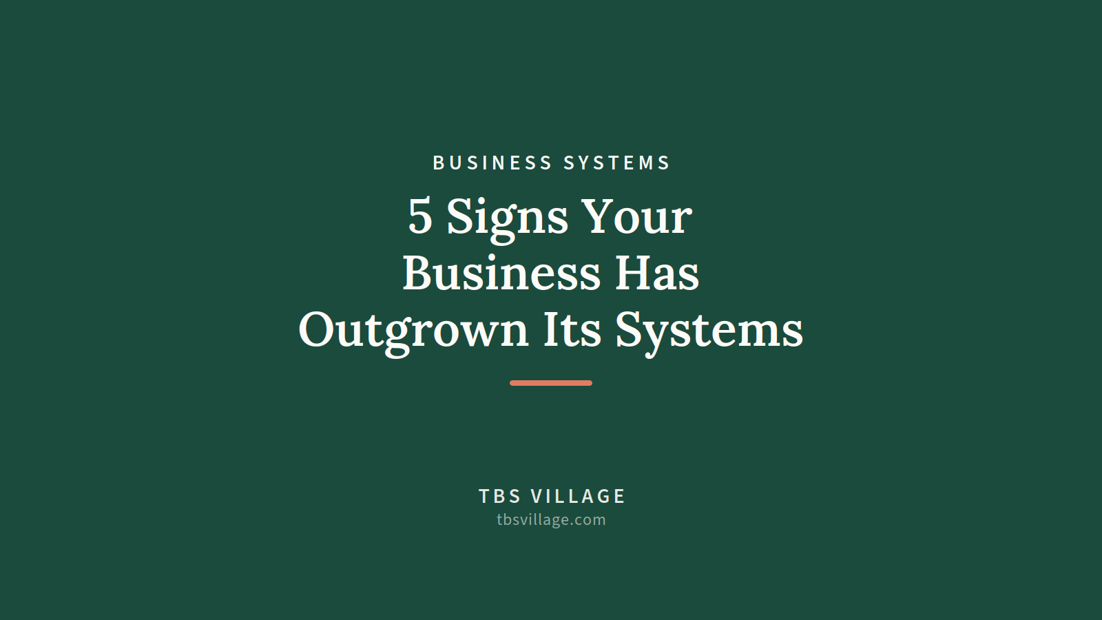 5 Signs Your Business Has Outgrown Its Systems (And What to Do Before It Costs You)