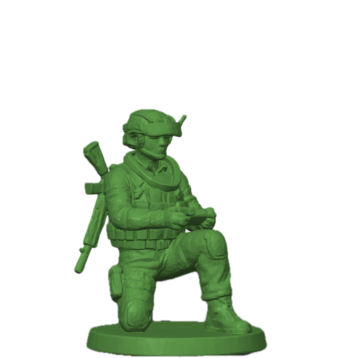 Modern military toy drone operator featuring FPV goggles, tactical gear, and drone controller. Premium army man collectible inspired by modern special operations forces and contemporary battlefield technology.