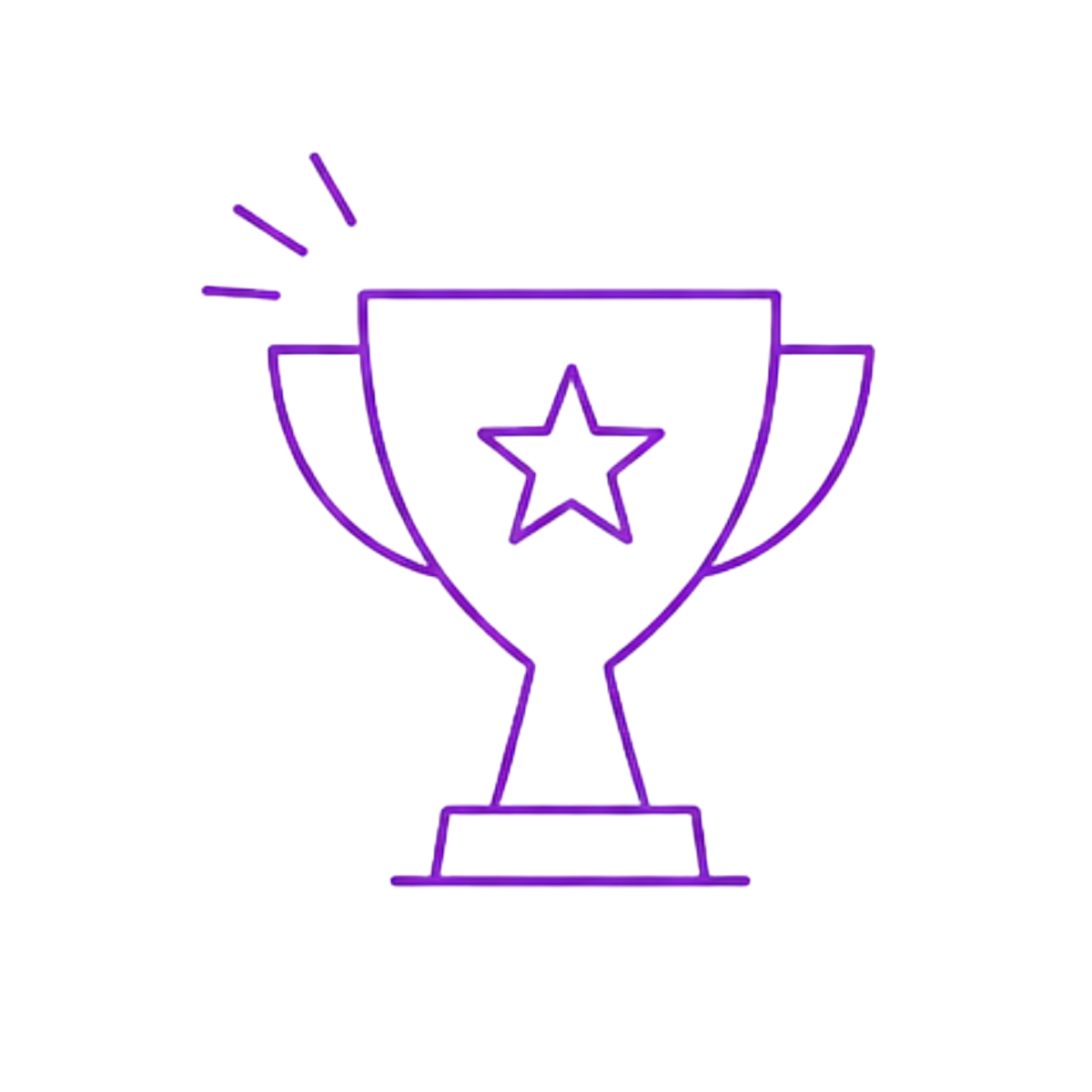 A graphic trophy, representing the value: excellence.