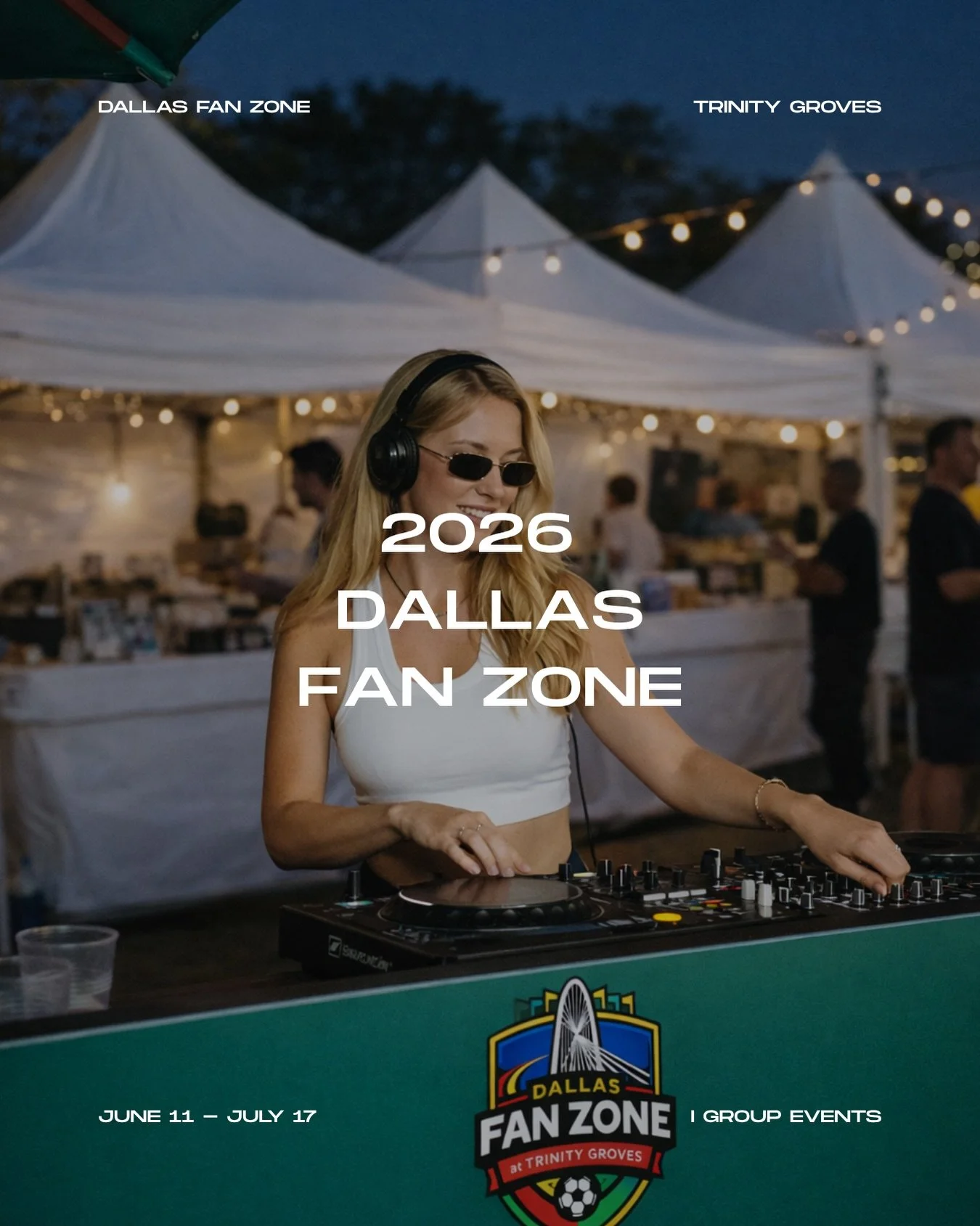 The countdown begins...

Get ready for the Dallas Fan Zone at Trinity Groves, where fans come together to watch World Cup matches and experience the unmatched energy of international football.

🎬 Premium real-time match viewing
🎤 Weekly live entert