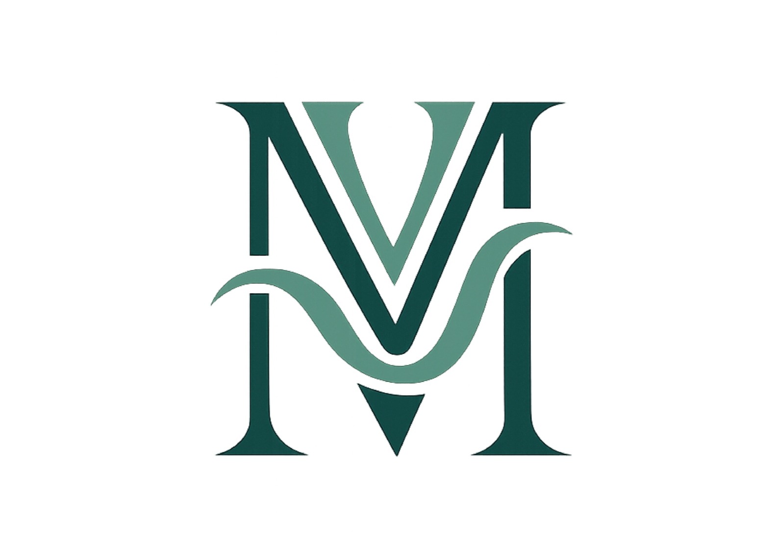 A stylized logo featuring layered and overlapping letters M, V, and U in teal and gray, with a red accent on a horizontal bar to the right.
