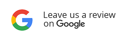 Google logo with the text 'Leave us a review on Google'