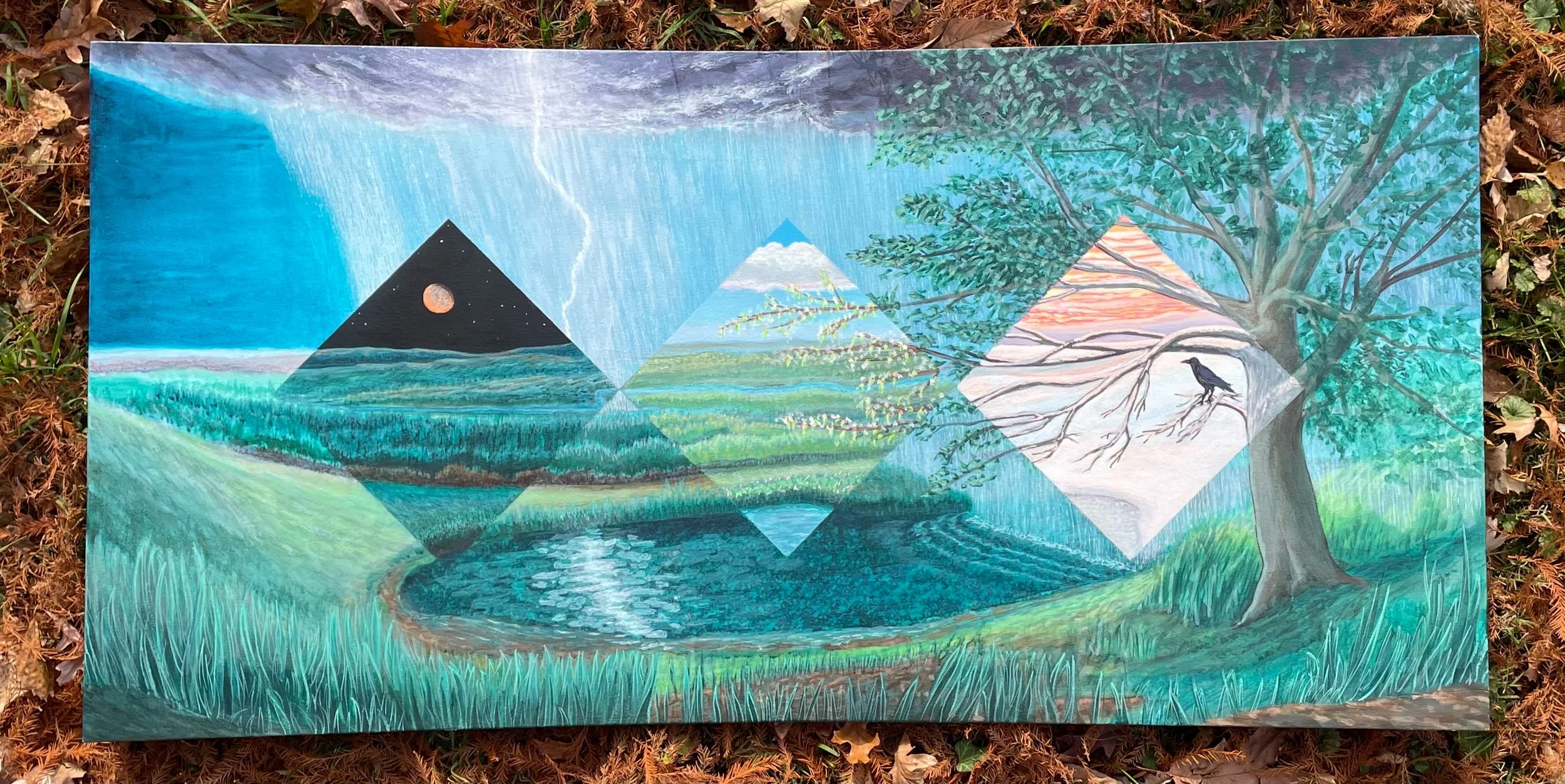 Omni-seasonal landscape / 2025 /AOW/ 24" x 48"/ $4800
