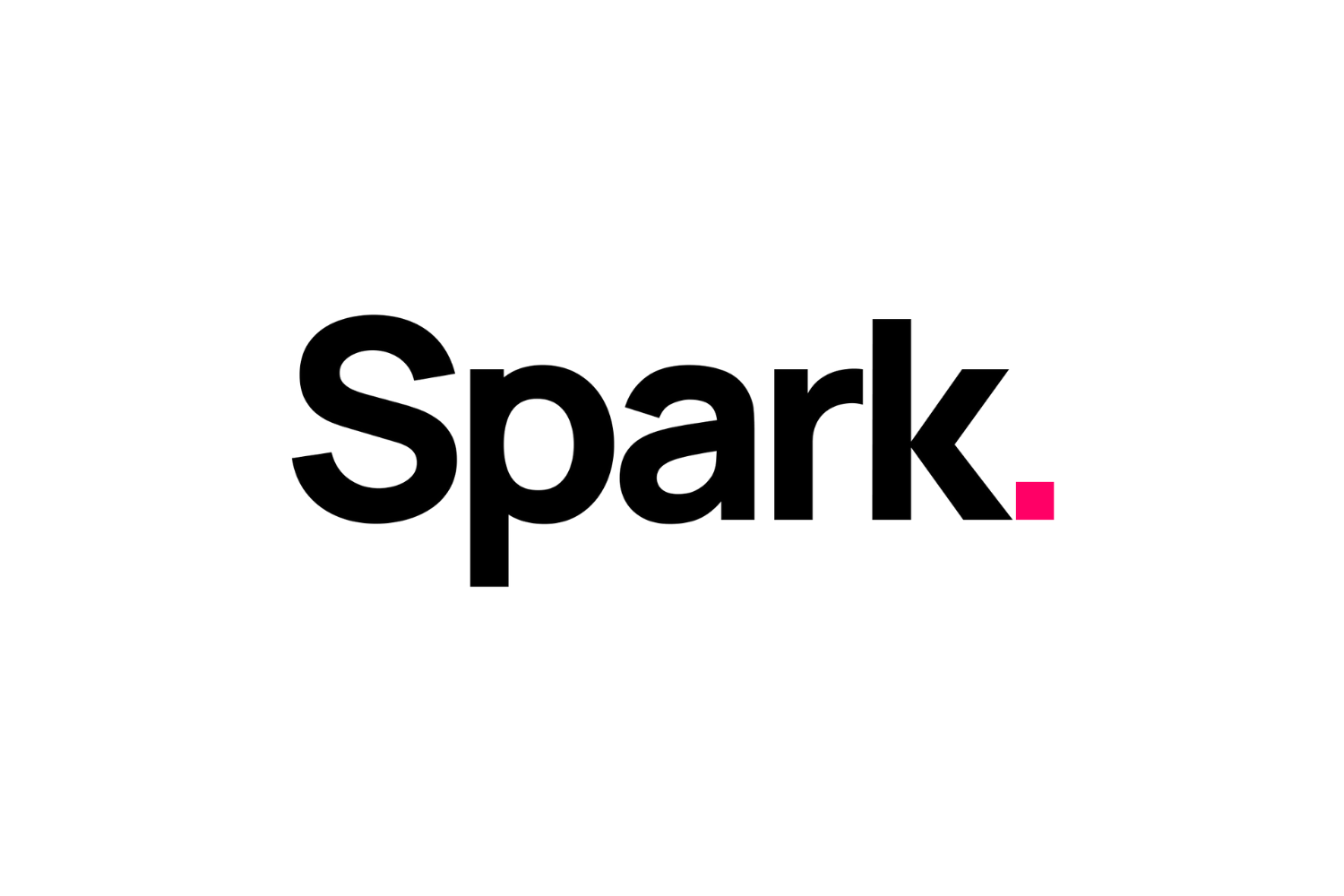 The word 'Spark' in bold black letters with a small pink square following it.