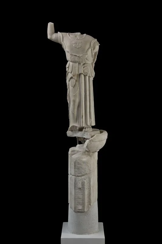 Name: Statue of Athena with its base. "Athena of Angelitos".
Creator: Evinor.
Dating Back Bo: 480-470 BC.
Material: Paros and Penteli Marble.
Found In: 1864 in the area of the sanctuary of Pandion.