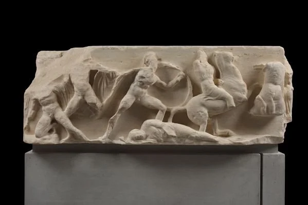 Temple of Athen Nike. South frieze. Cornerstone a