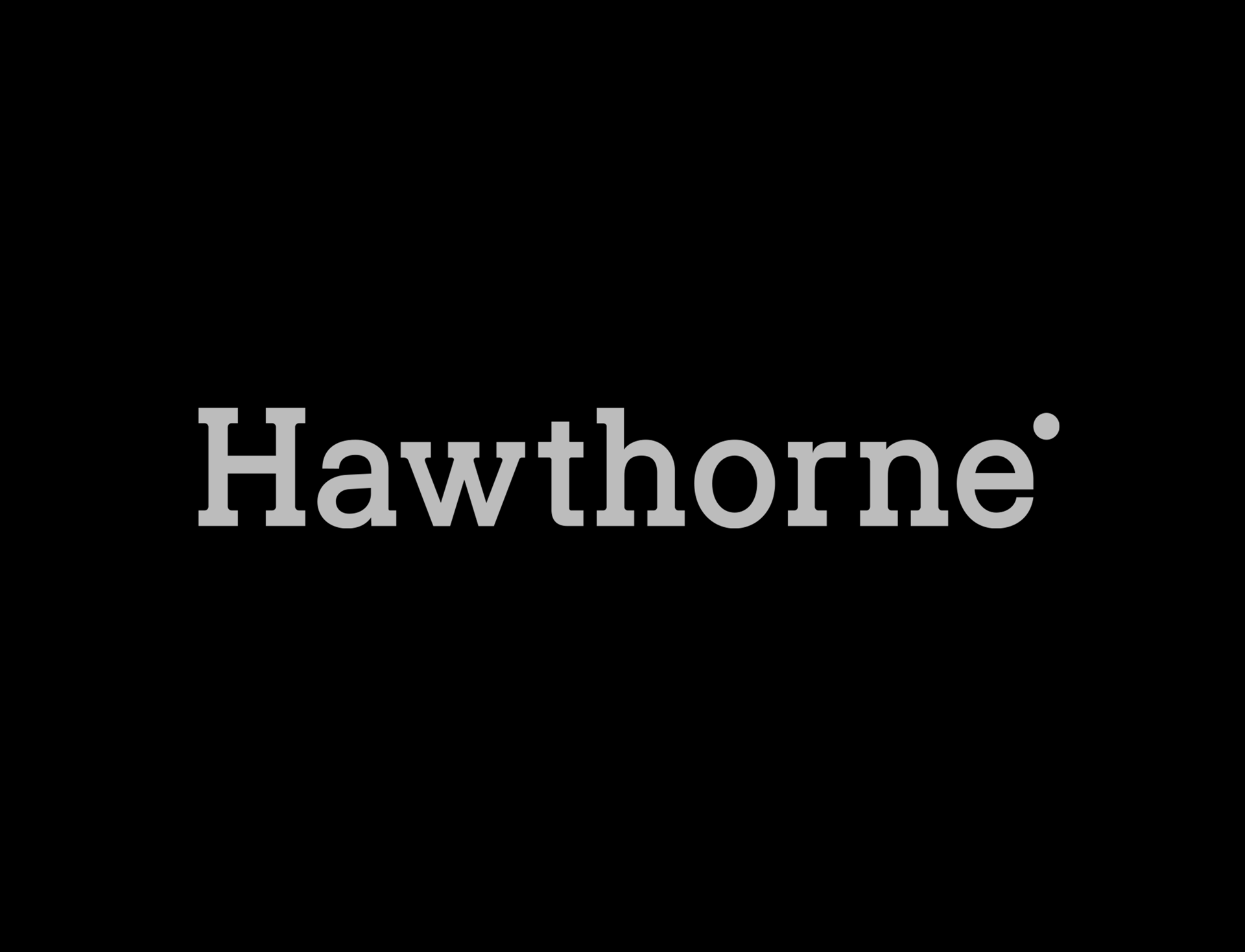 Brand Design & Type Design for Hawthorne