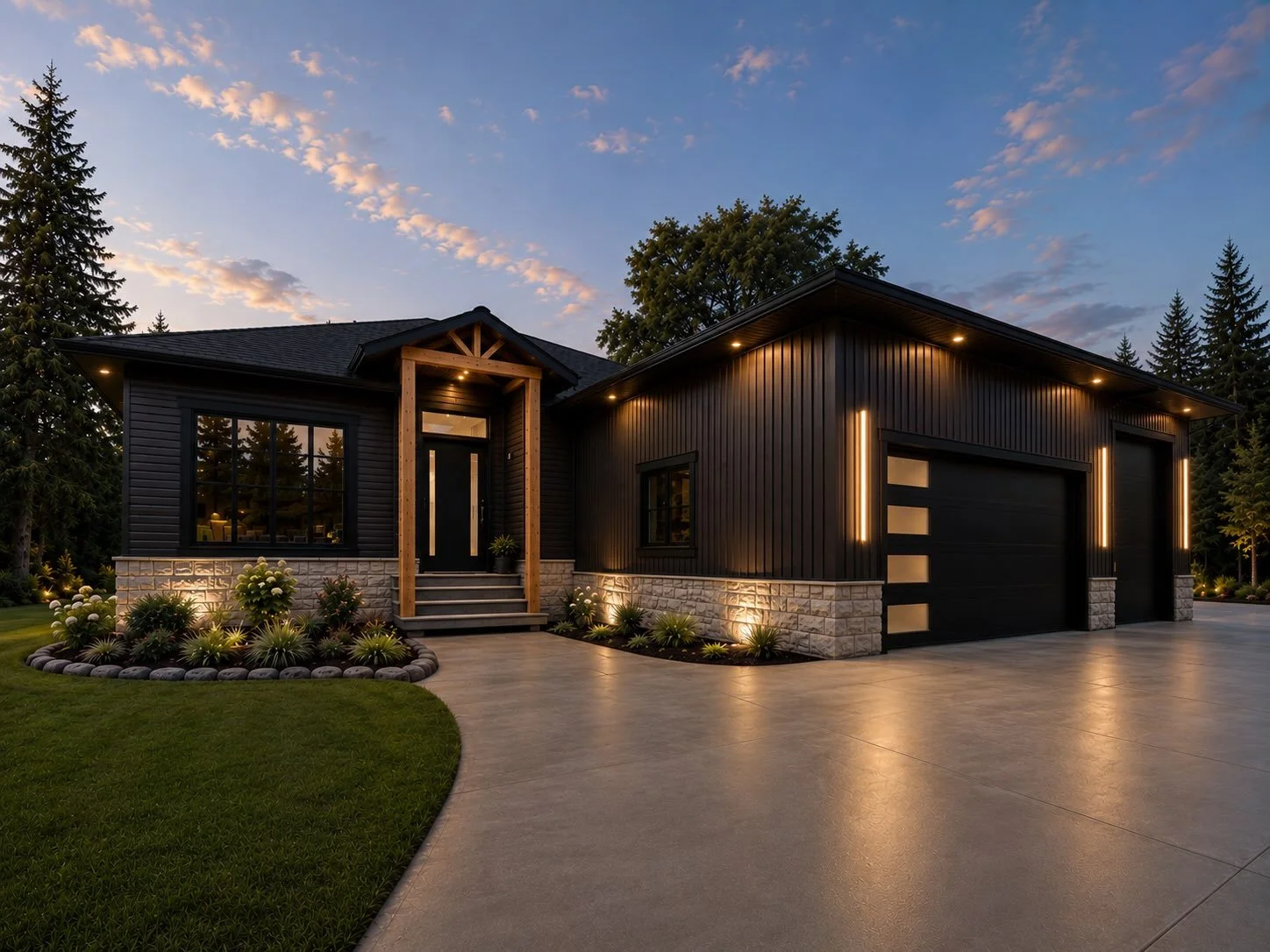 Siding is wrapped up 
Landscaping might be a ways away&hellip; but a girl can manifest 😂
Stone + walkways coming soon!