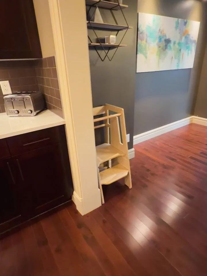 Sometimes the biggest transformation is actually taking something away.

We cut down the existing raised eating bar and brought the entire island to one level and look at how much bigger and more open the kitchen feels.

No major cabinet overhaul. No
