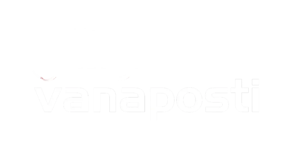 Logo of vanapest with a stylized mountain or wave design above the text